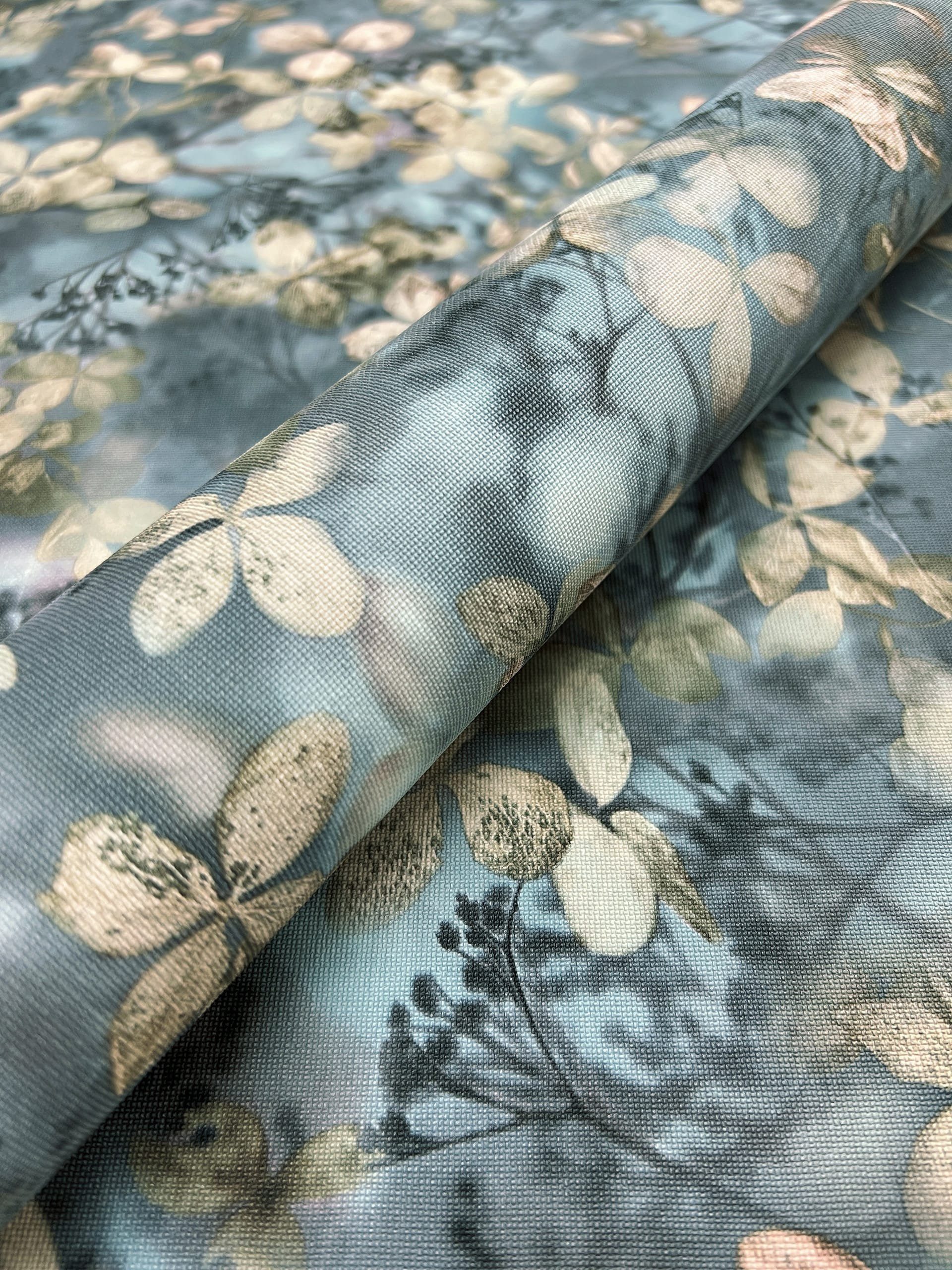 Newroom Vliestapete, Blau Tapete Floral Blätter günstig online kaufen