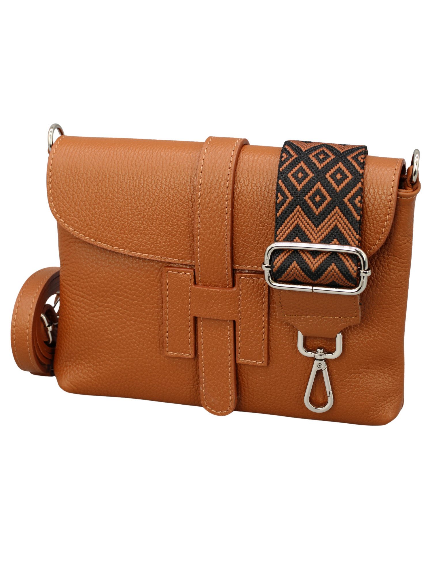 Adel Bags Schultertasche Helen Umhängetasche aus echtem Leder mit 2 verstellbaren Riemen