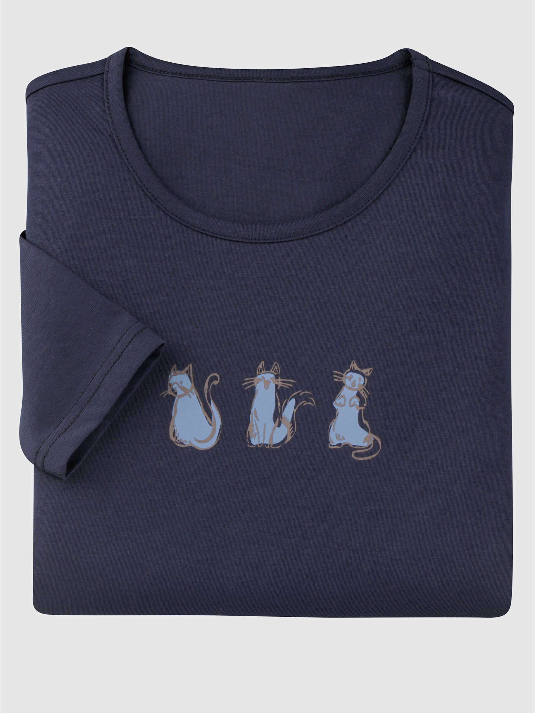 Sieh an! T-Shirt Rundhals-Shirt Langarm