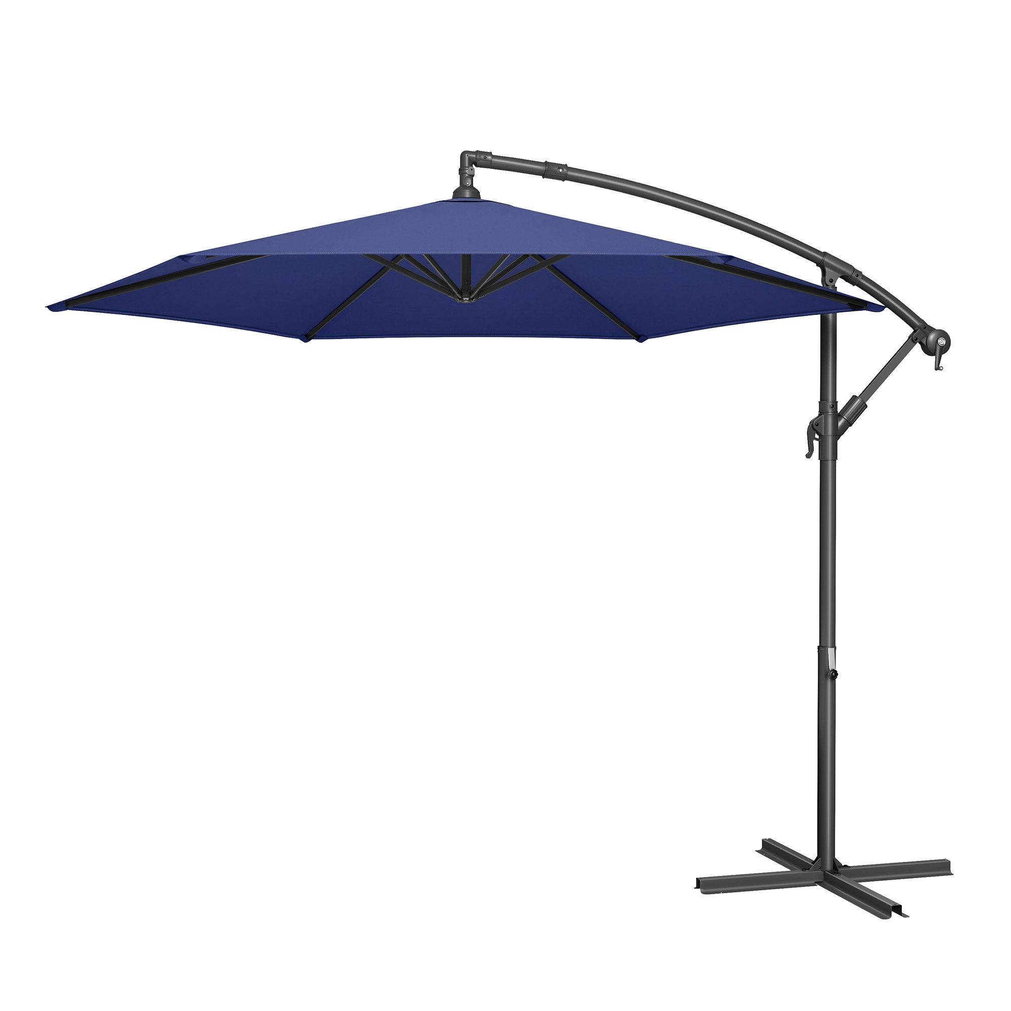 SONGMICS Sonnenschirm, Ø 300 cm,UV-Schutz UPF 50+,mit Kurbel,mit Ständer