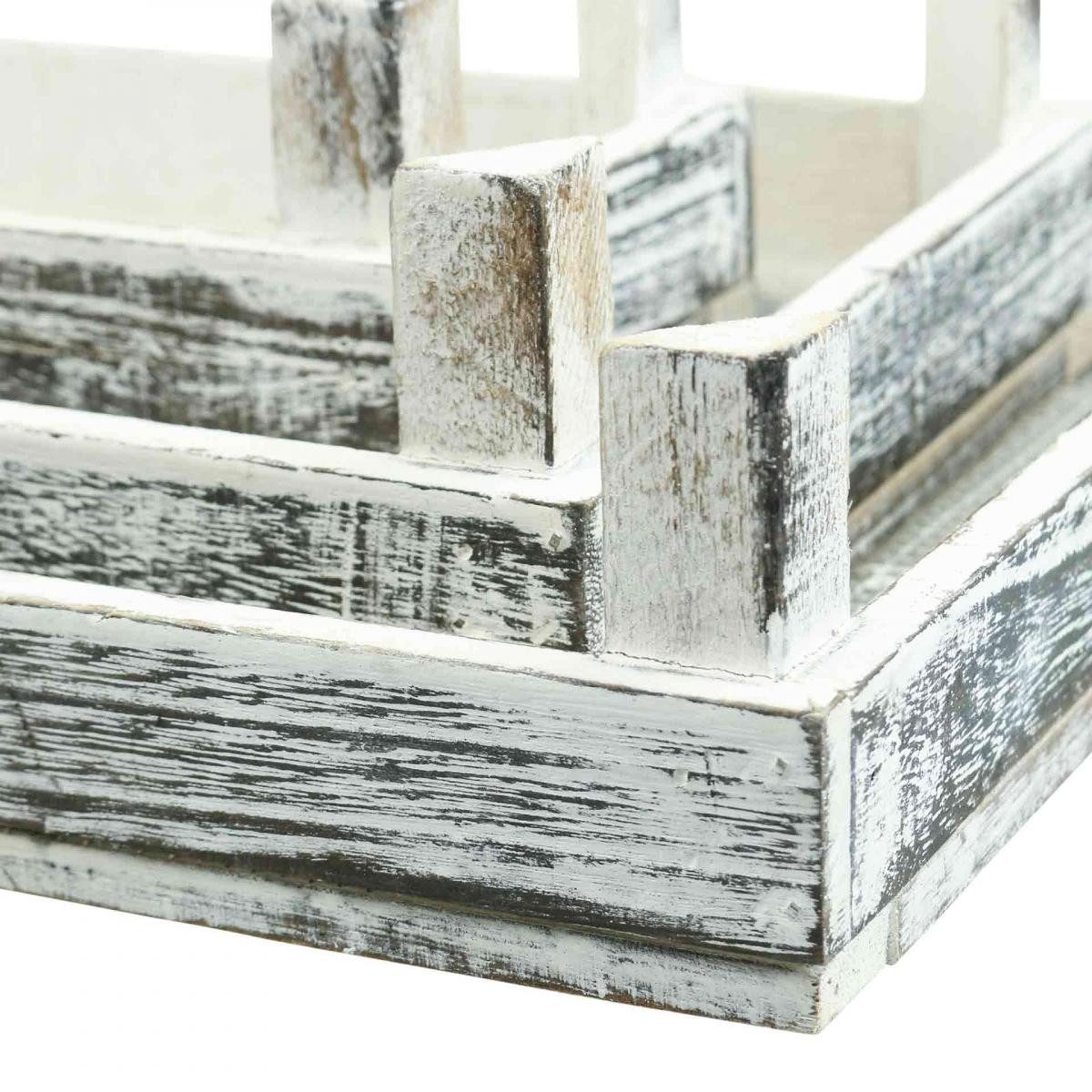 Florists Products Dekokorb Dekotablett Set, Holz, Shabby Chic, Gesteckunterlage