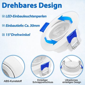 UISEBRT LED Einbauleuchte 20er 5W LED Einbaustrahler Ultra Flach LED Spots