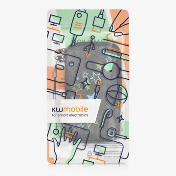 kwmobile Handyhülle Handytasche für Smartphones L - 6,5", Handy Filztasche - 16,5 x 8,9 cm Innenmaße