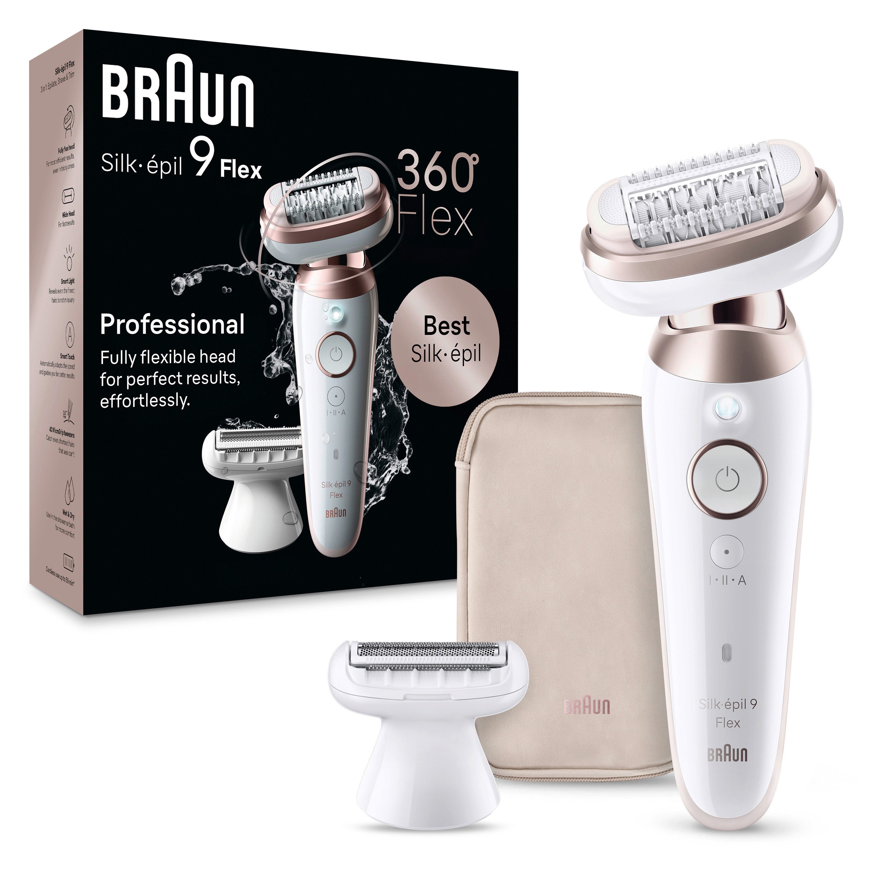 Braun Epilierer Silk-épil 9-030 3D SensoSmartTM - Rose Titan