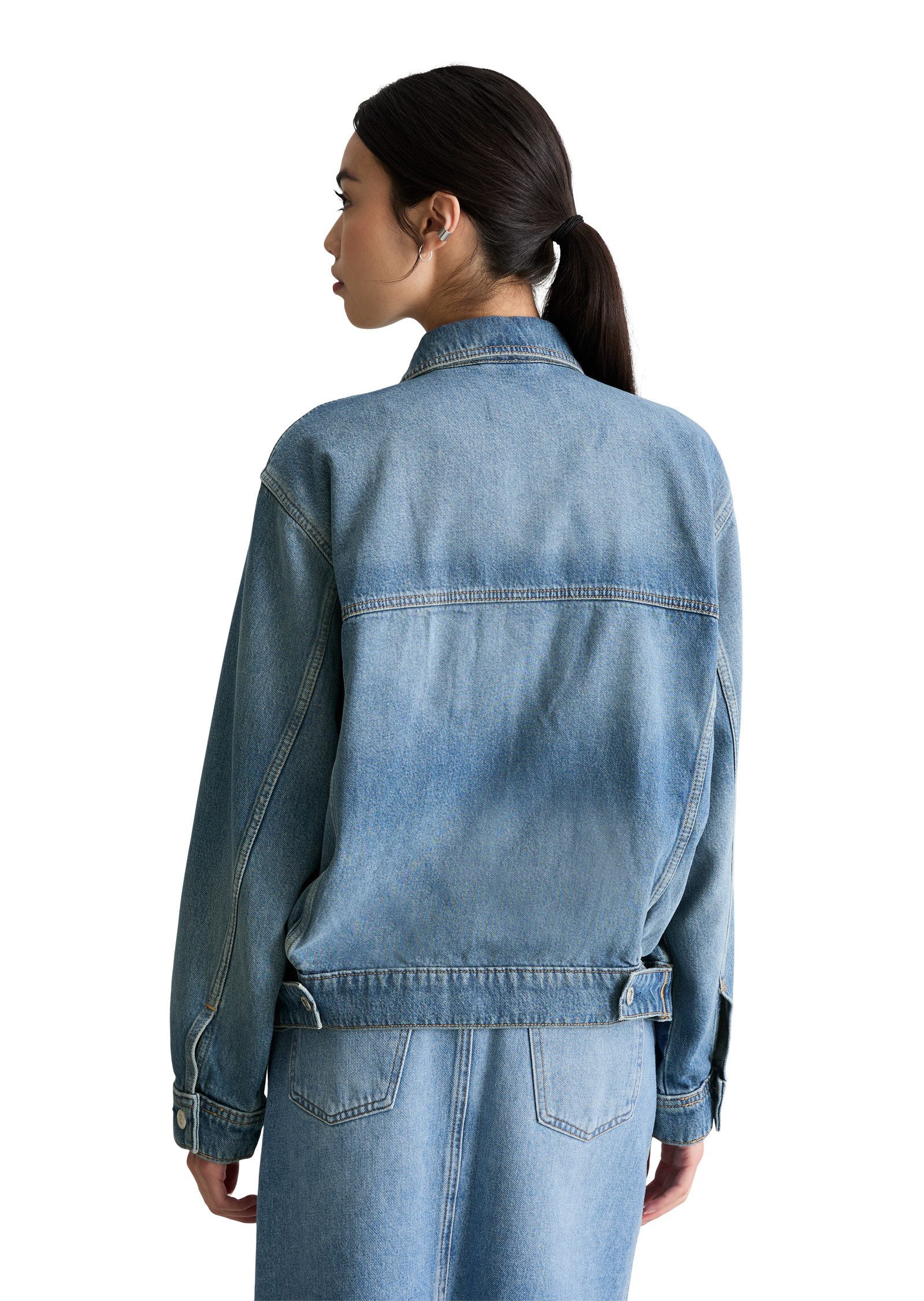 Marc O'Polo DENIM Jeansjacke aus weichem Lyocell-Bio-Baumwolle-Mix