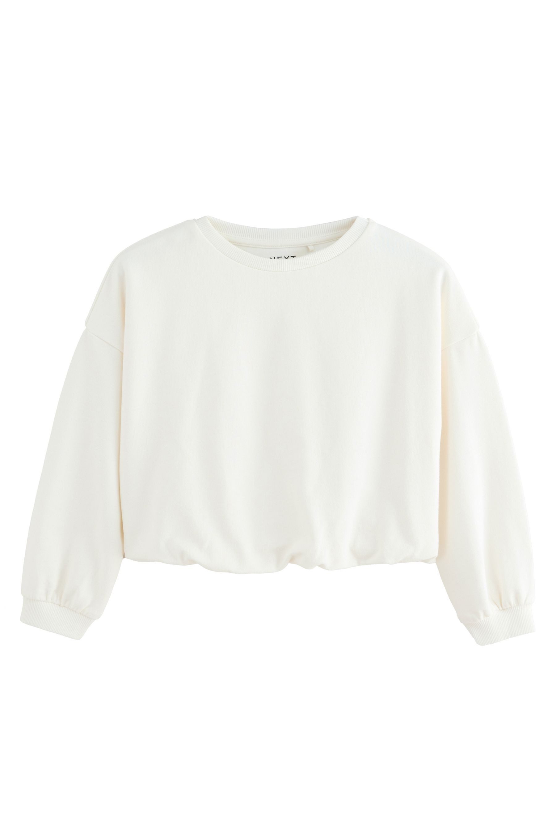 Next Sweater Kastiges Sweatshirt mit Ballonsaum (1-tlg)