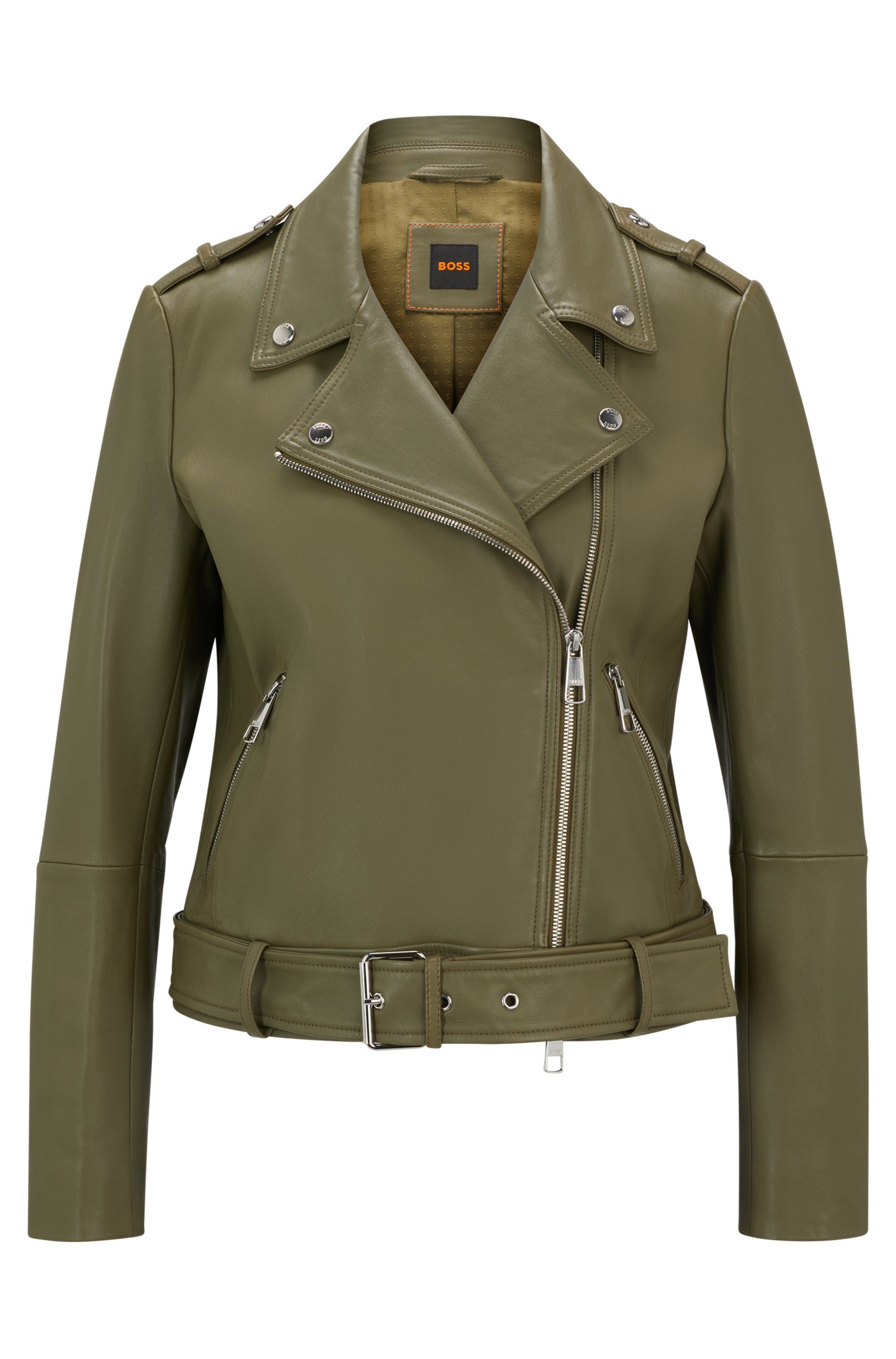 BOSS ORANGE Lederjacke Sameli Premium Damenmode günstig online kaufen