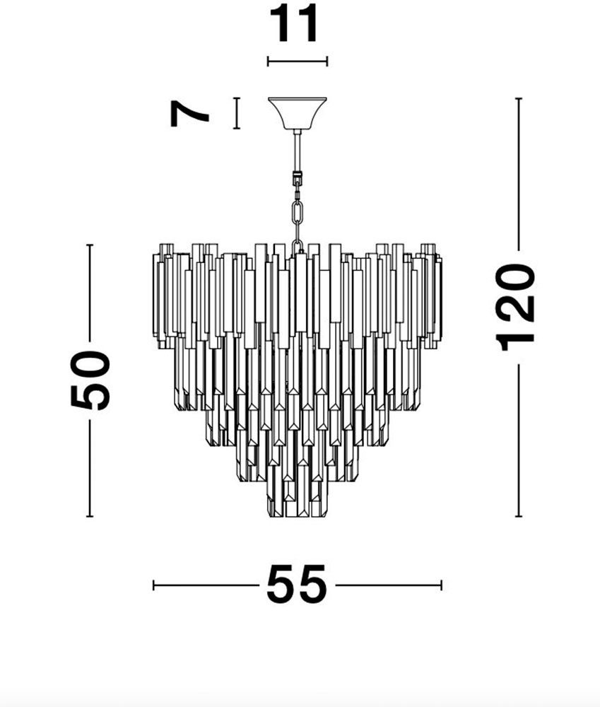 Nova Luce Hängeleuchten GRANE, Dimmfunktion, ohne Leuchtmittel, Ohne Beleuchtung