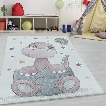 Teppich Dinosaurier Design, Teppium, Rechteckig, Höhe: 11 mm, Teppich Kinderzimmer Dinosaurier Design Teppich Pflegeleicht