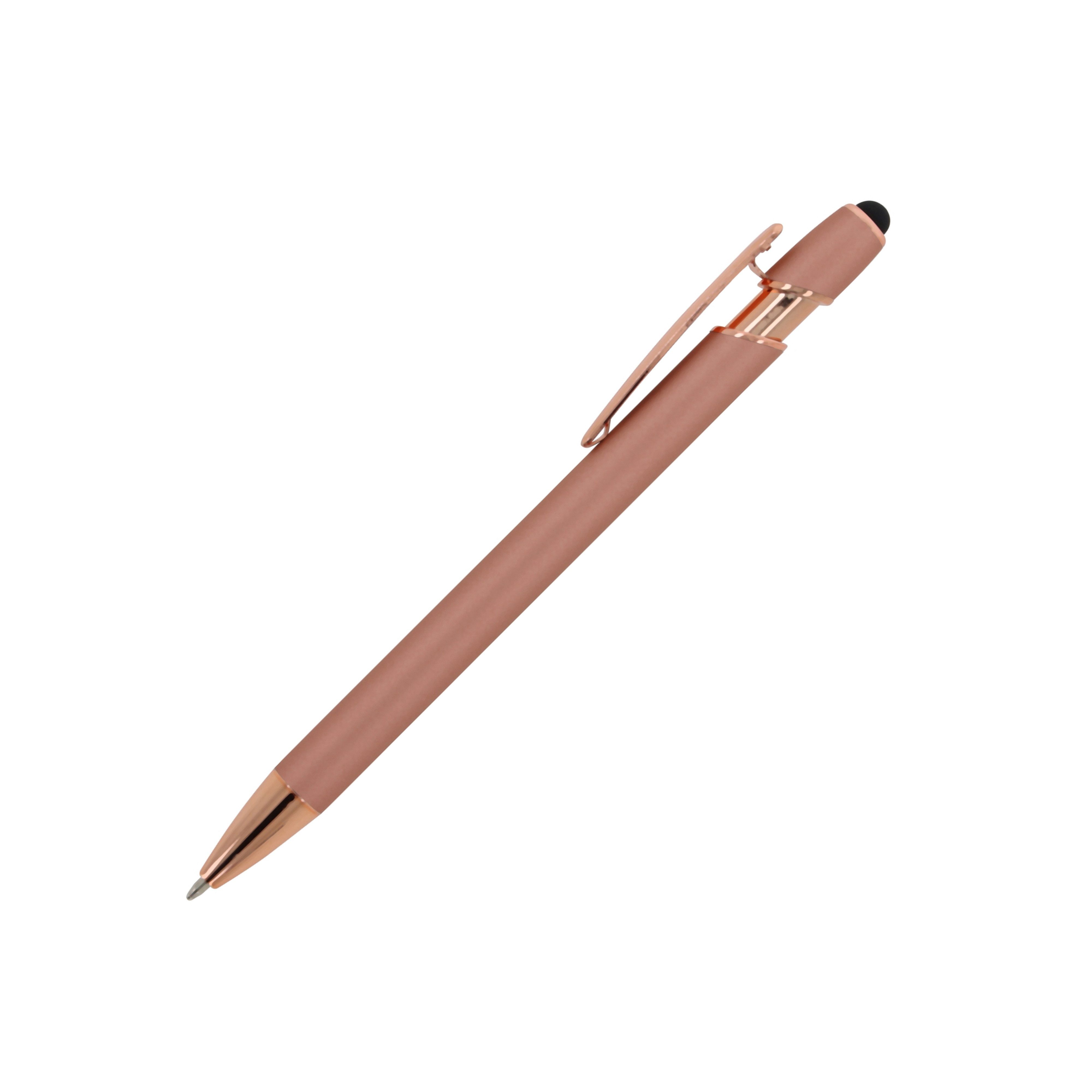 TOPPOINT Kugelschreiber Touchpen Kugelschreiber "Roségold" / aus Metall / Soft-Touch / Farbe: