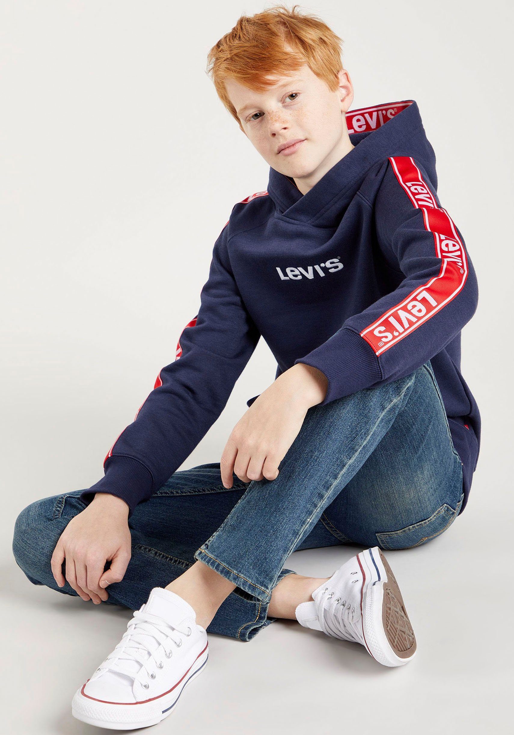 Levi's® Kids Kapuzensweatshirt for LOGO HOODIE TAPING BOYS PULLOVER