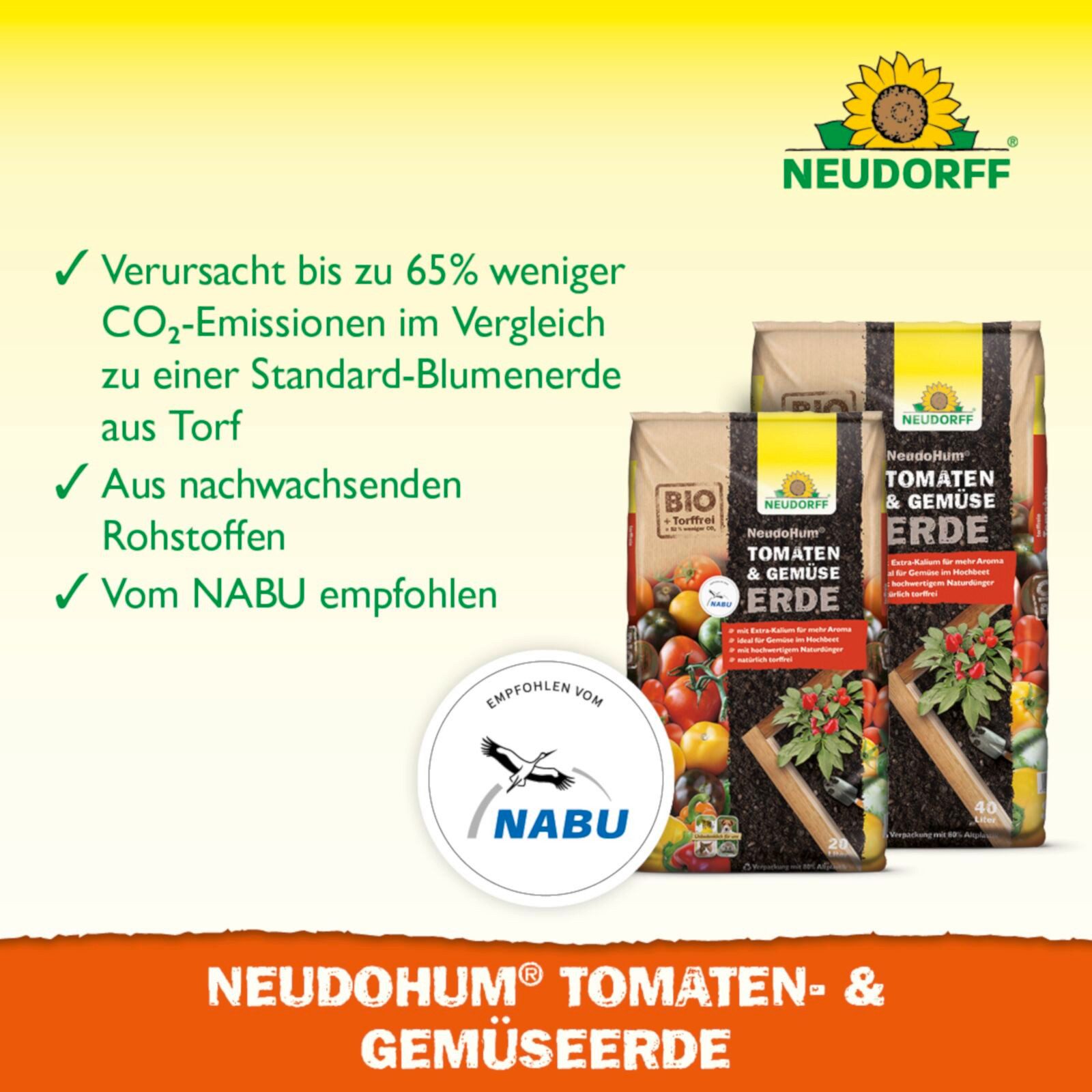 Neudorff Blumenerde NeudoHum Tomaten- & GemüseErde 20 L, mit organische Grunddüngung, (Einzelartikel, Mit Extra-Kalium für mehr Aroma und hohe Strukturstabilitä – Bild 5 von 5