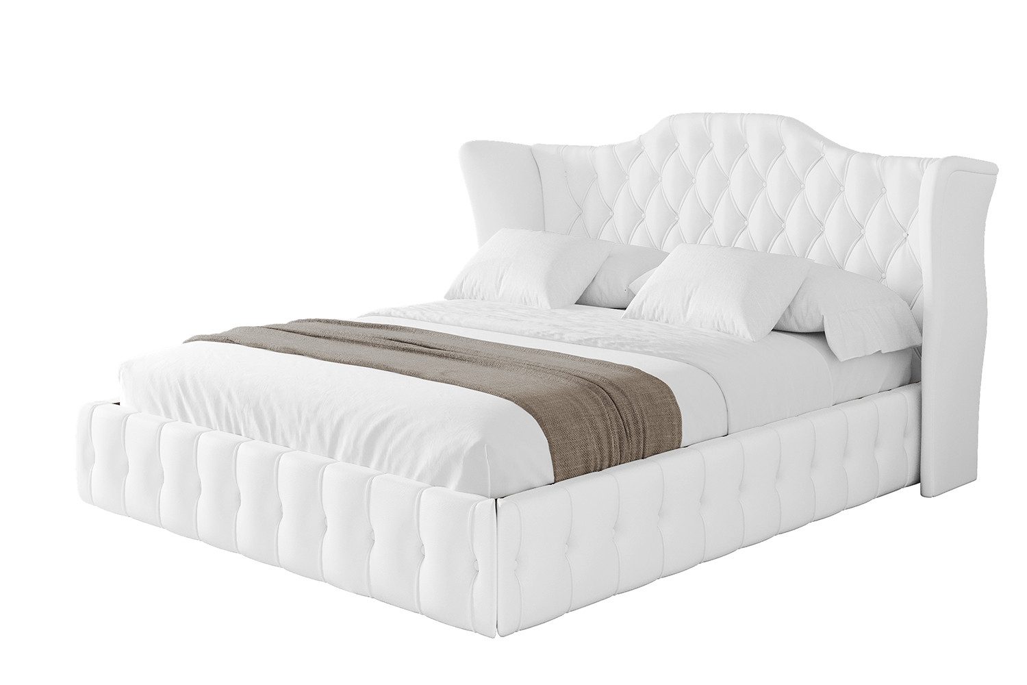 ALTDECOR Polsterbett MODY (Polsterbett mit Bettkasten und Lattenrost, Boxbett ohne Matratze), Doppelbett mit Stauraum, Bett mit Kopfteil