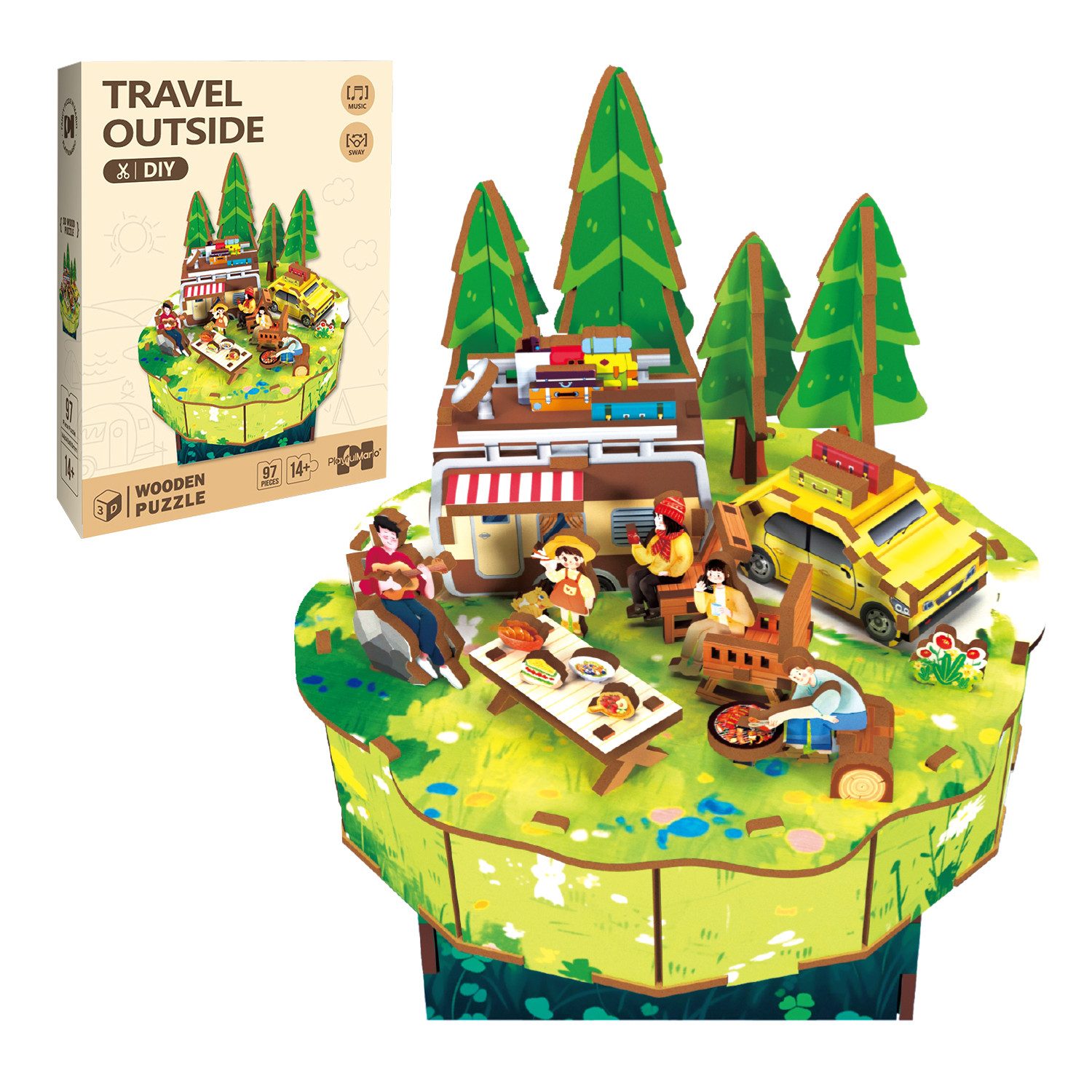 Esun Spieluhr 3D Puzzle Holz Musikbox günstig online kaufen