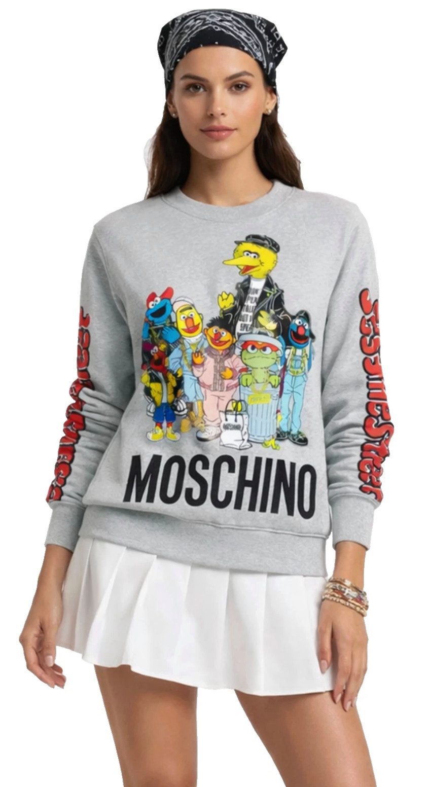 Moschino Sweatshirt X SESAME STREET Muppets Edition Besticht durch einen auffälligen Grafikdruck