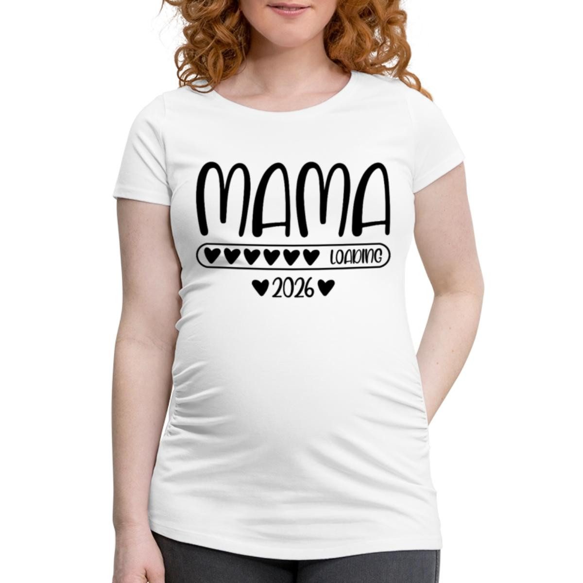 T-Shirt Mama 2026 loading Frauen Schwangerschafts T-Shirt