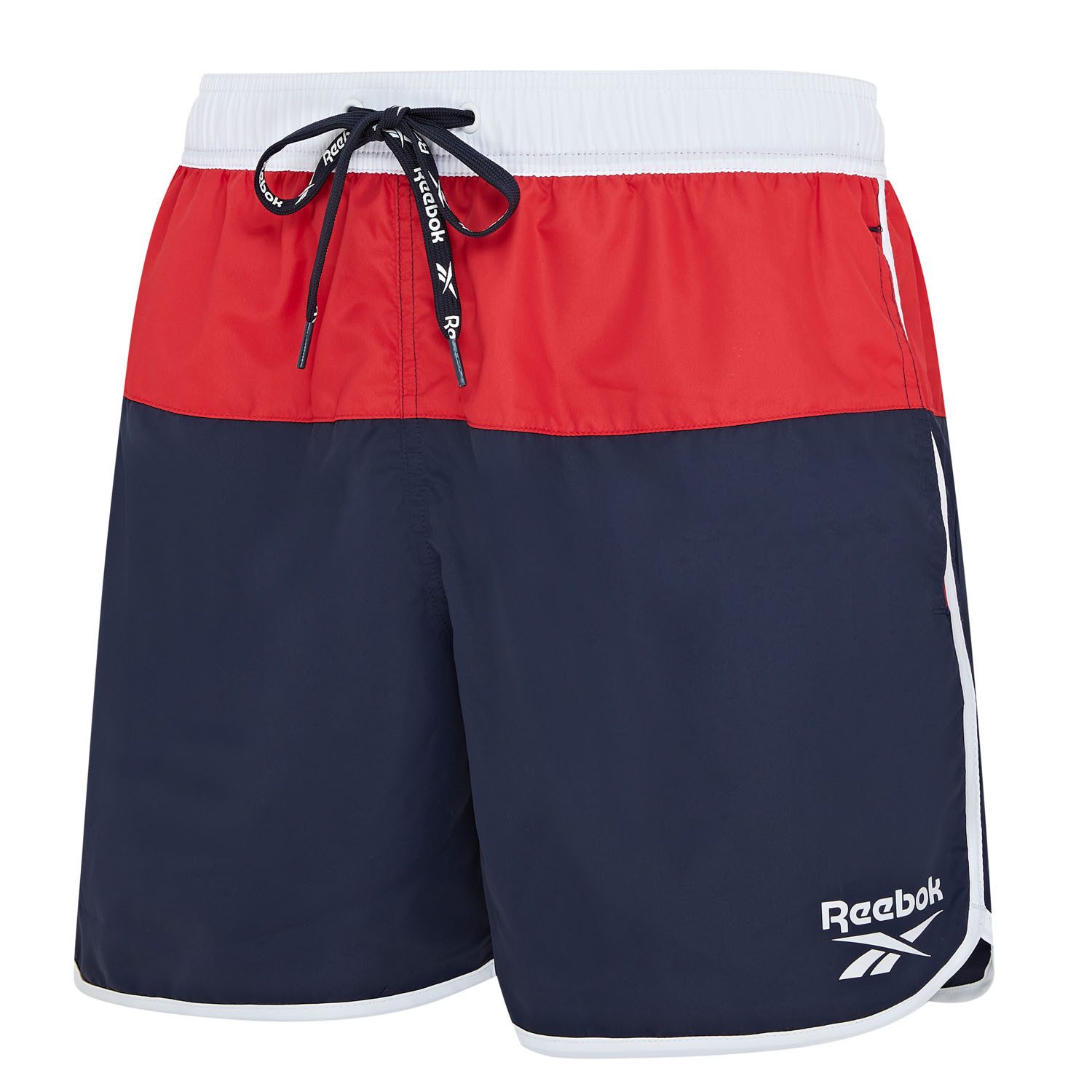 Reebok Badeshorts Troy (1-St) mit Kordelzug und elastischem Bund, mit Logo, günstig online kaufen