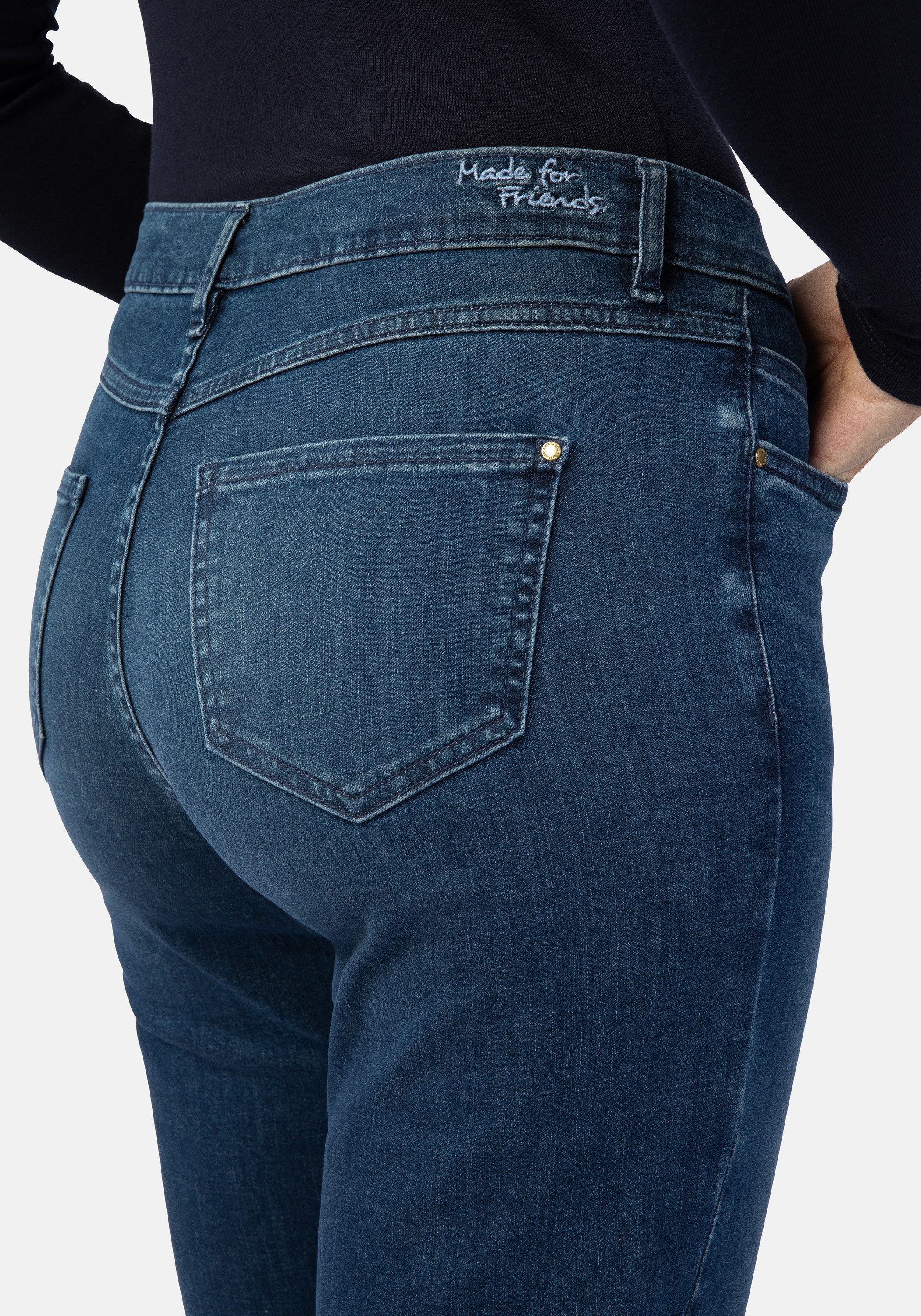 STOOKER WOMEN 5-Pocket-Jeans Nizza Flexxi Move Tapered Fit Jeans Tapered Fit Casual Clean Wash Denim Jeans für Damen