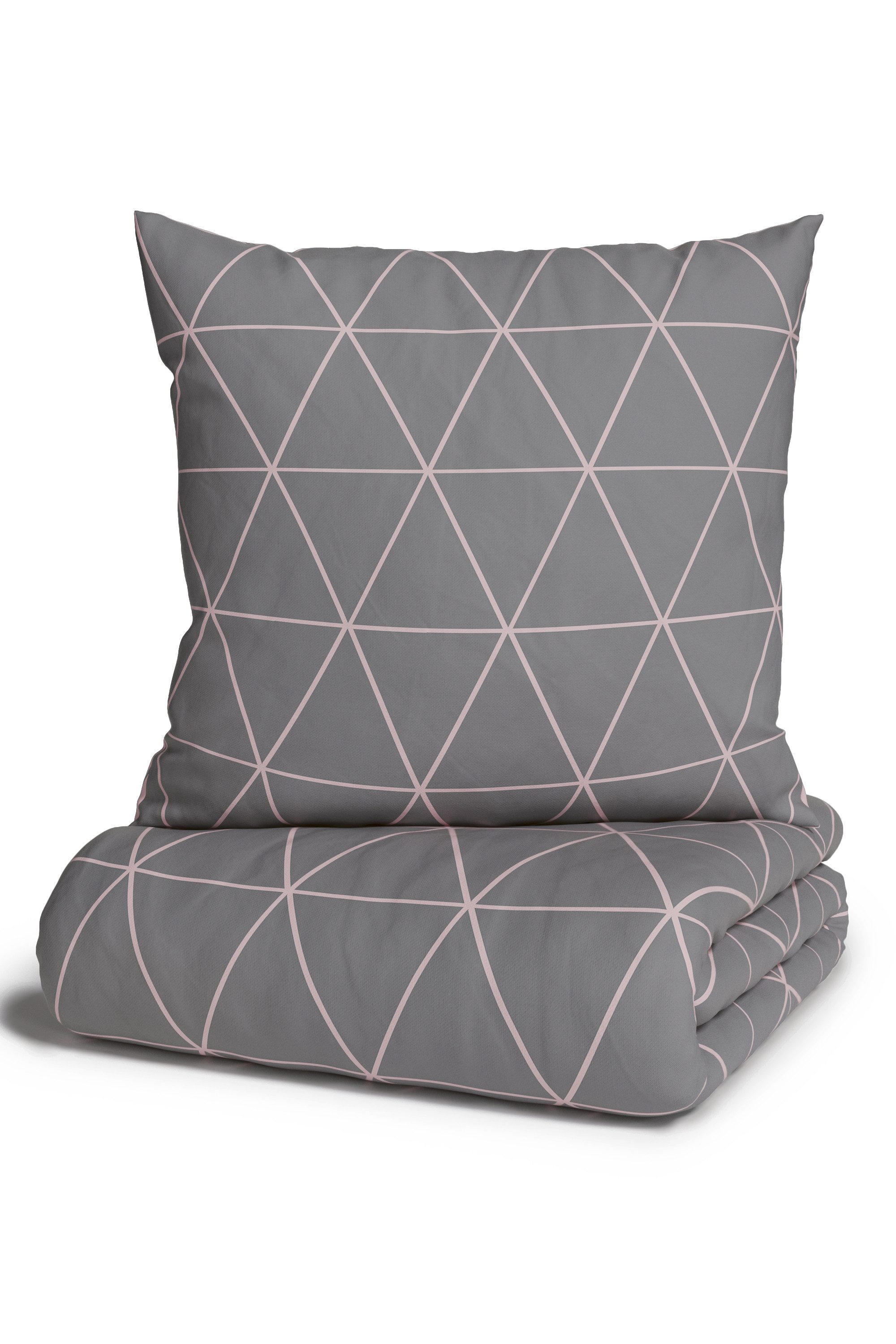 OTTO home Bettwäsche Balsby in Gr. 135x200 oder 155x220 cm, 100% Baumwolle, Renforcé, 2 teilig, Bettwäsche-Set mit Muster, Wendebettwäsche – Bild 5 von 5