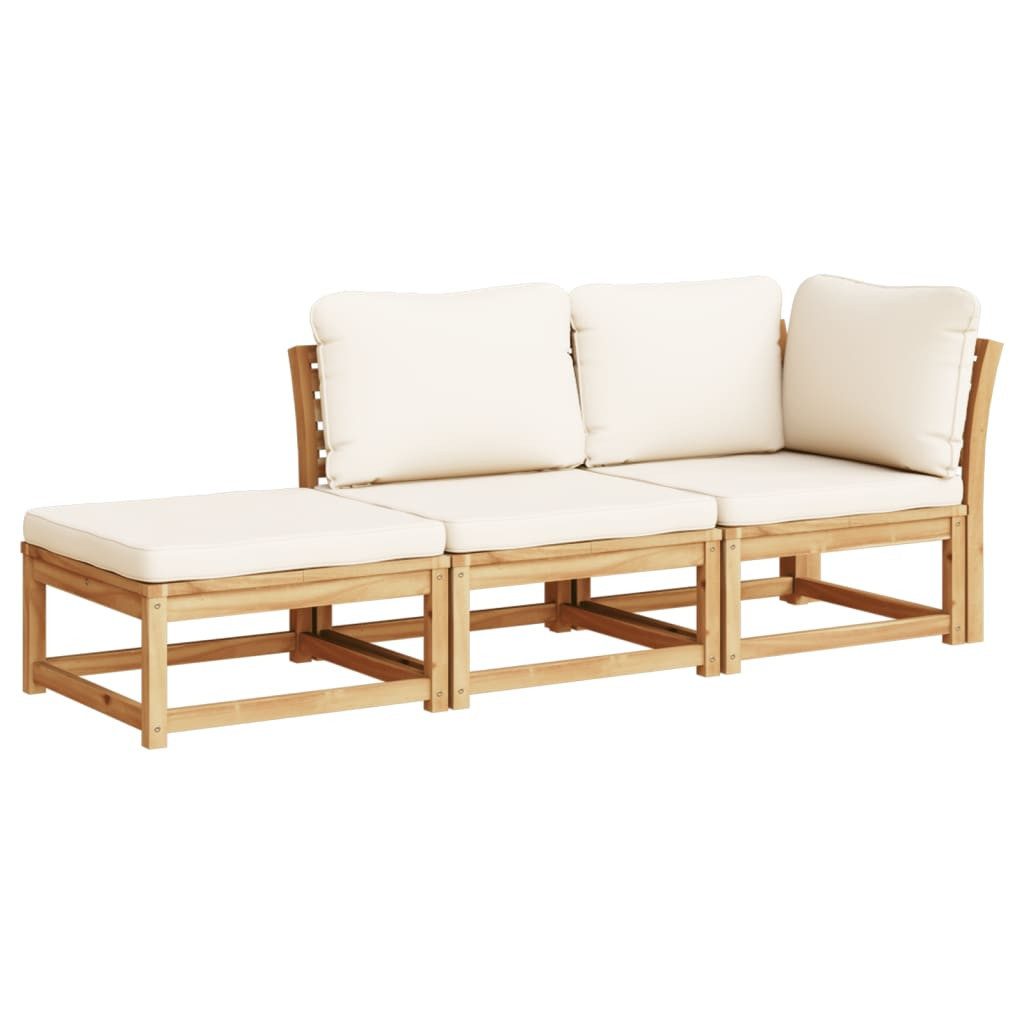 vidaXL Sofaelement 3-tlg. Garten-Lounge-Set mit Kissen günstig online kaufen