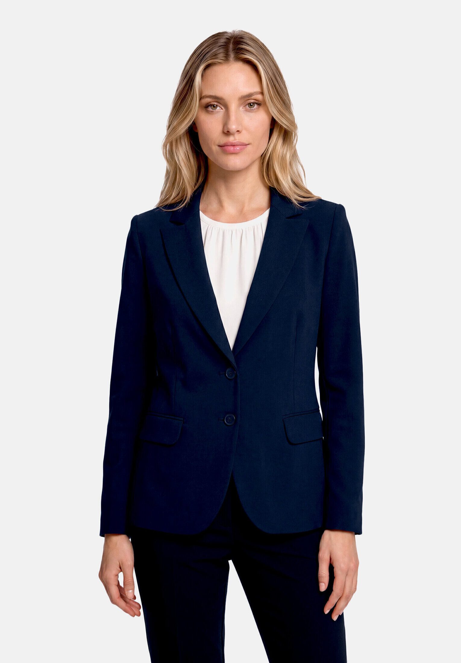 Betty&Co Longblazer Damen mit Taschen Druckfutter – Bild 2 von 5