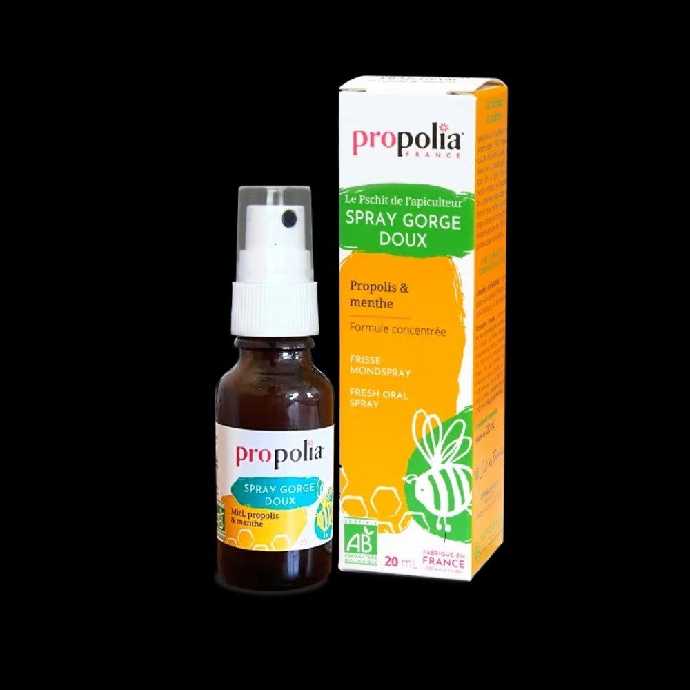 propolia Mundspray - Bio Propolis mit Minze und Thymian für frischen Atem, (1-tlg) Organic Mint Oral Spray mit Propolis für Mundpflege und Atemfrische