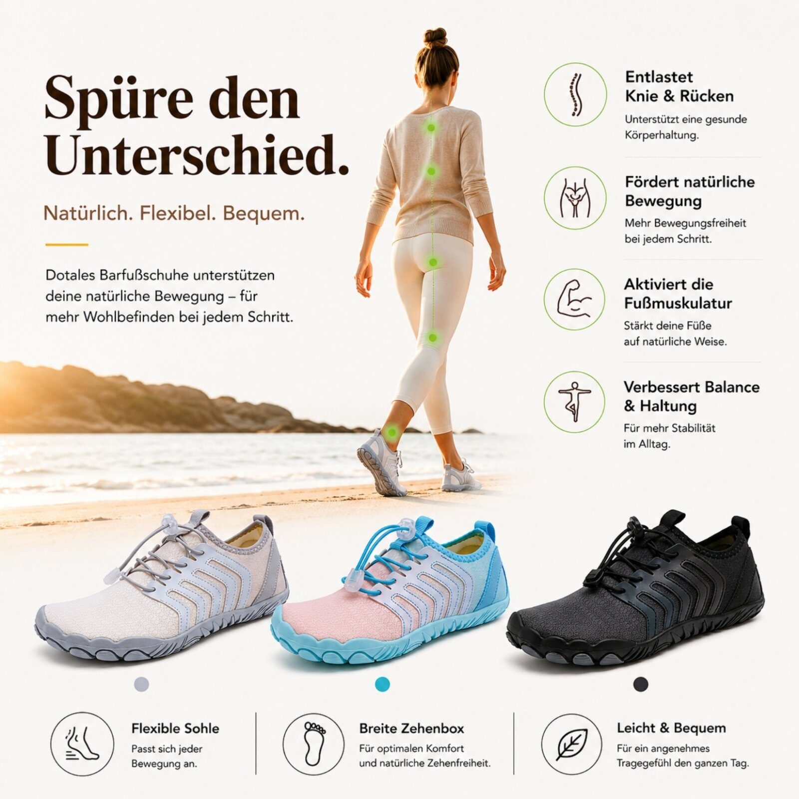 DOTALES Flexstep Barfußschuhe Damen & Herren Barfußschuhe Barfußschuh Minimalschuhe