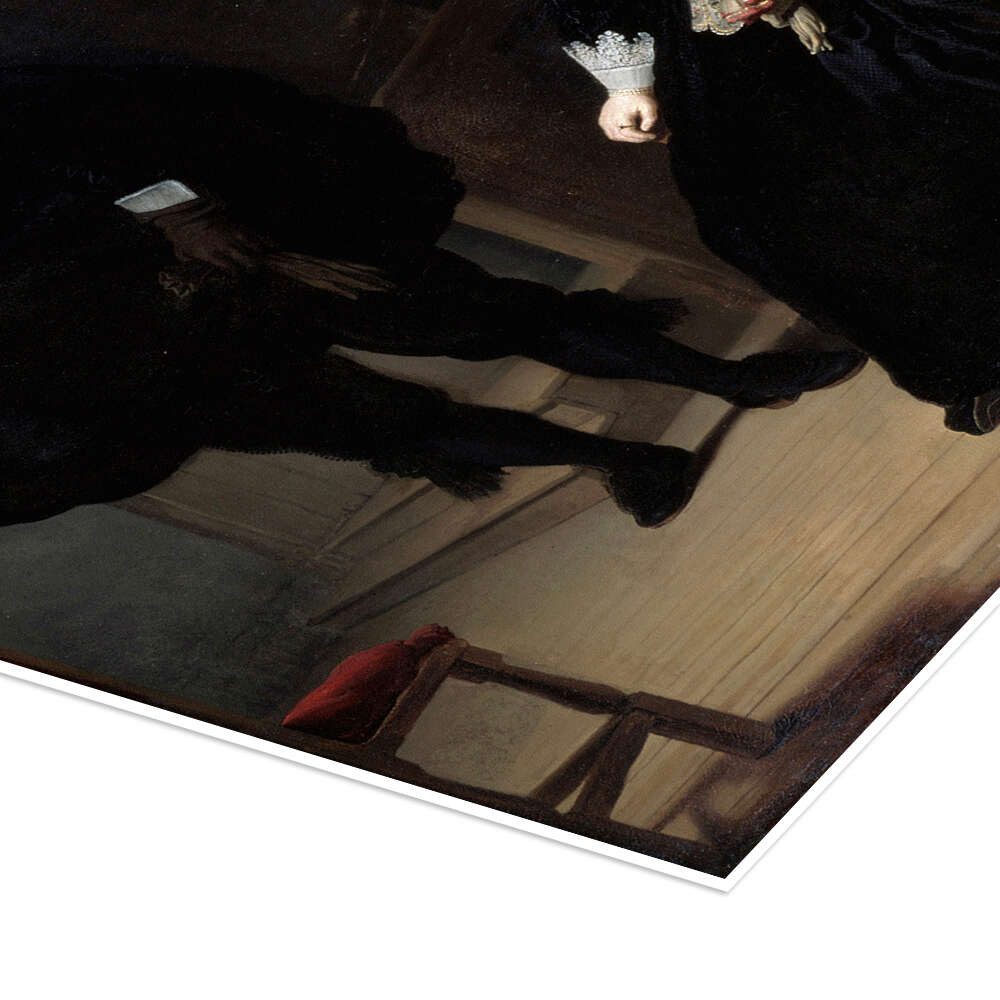 Posterlounge Wandbild Eine Dame und Gentleman in schwarz, Rembrandt van Rijn, erhältlich als Poster, Leinwandbild, Wandsticker oder Acrylglasbild