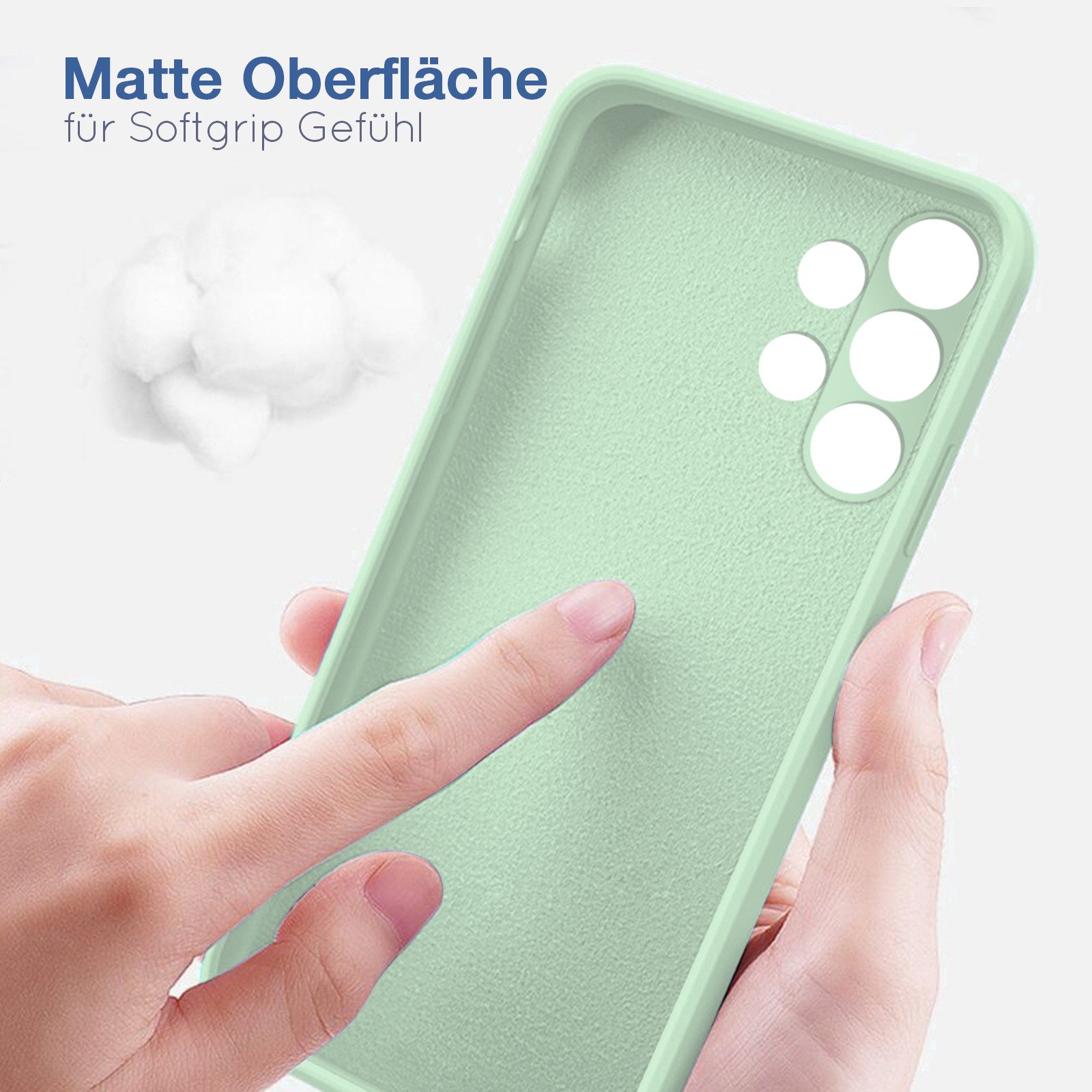 Tec-Expert Handyhülle SoftGrip Cover Hülle für Samsung Galaxy A13, Handy Case Bumper integrierter Kameraschutz flexibel – Bild 4 von 5