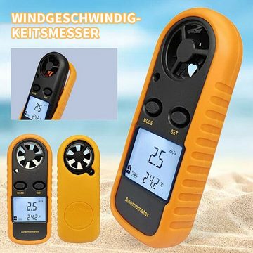 yozhiqu Mini-Anemometer-Thermometer-Tester Wetterstation (Digitales LCD-Display, Handheld)