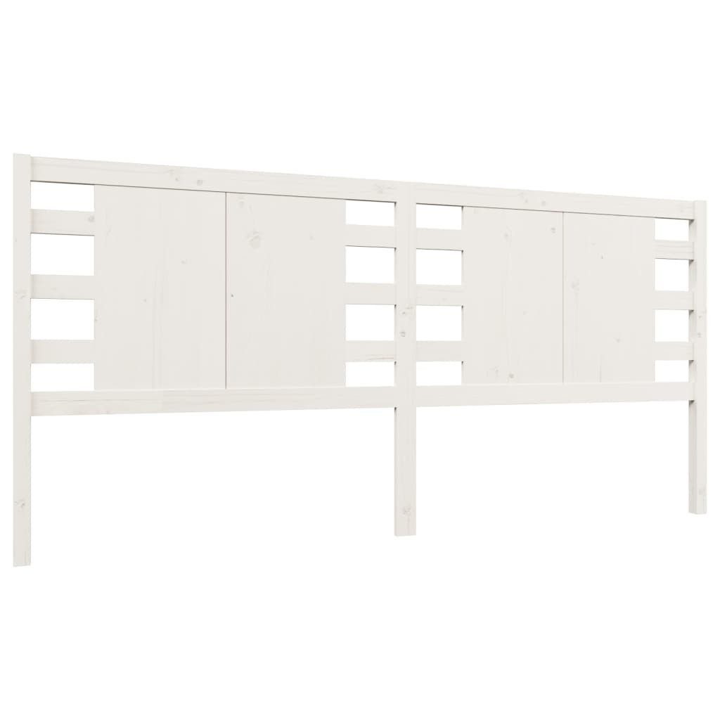 vidaXL Bett Kopfteil Weiß 126x4x100 cm Massivholz Kiefer (1-tlg)