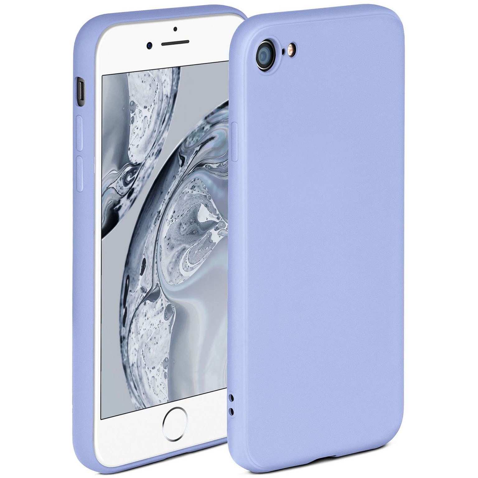 ONEFLOW Handyhülle für iPhone 7 Hülle Silikon Soft Case Hellblau 4,7 Zoll, Silikonhülle Cover Dünn Handytasche TPU Schutzhülle mit Kameraschutz