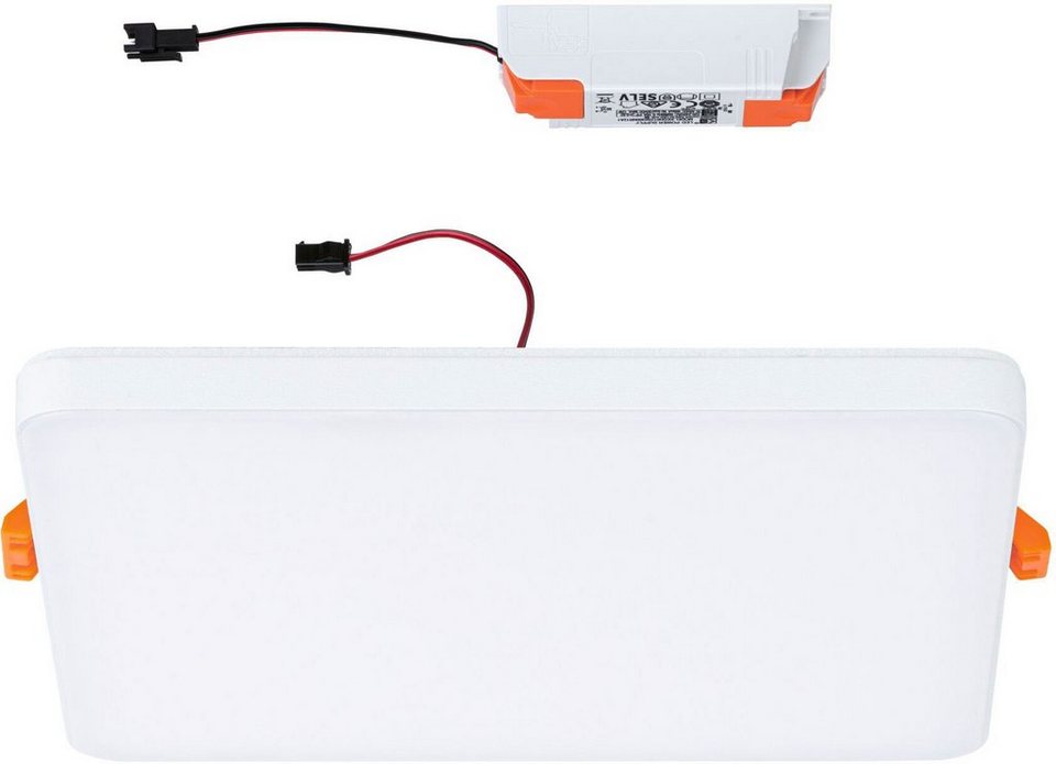 Paulmann LED Einbauleuchte Veluna VariFit Edge IP44 eckig 160x160mm 1100lm  3000K Weiß, LED fest integriert, Warmweiß, LED Einbaupanel IP44 eckig  160x160mm 1100lm 3000K Weiß, Flexibler Einbau mit stufenlos verstellbaren  Klemmfedern