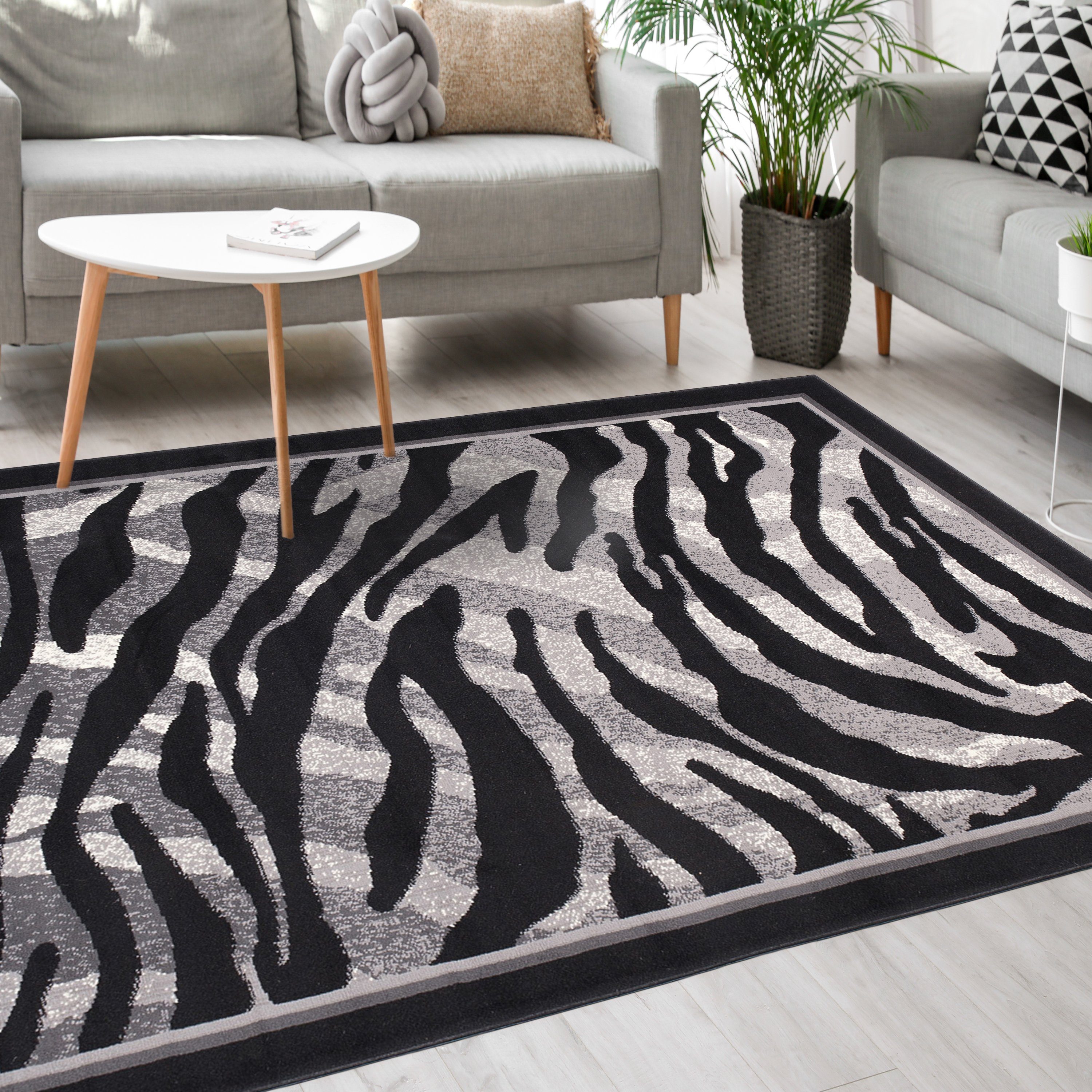 Mazovia Designteppich Modern Teppich Kurzflor Wohnzimmerteppich Robust und pflegeleicht GRAU, 100 x 150 cm, Fußbodenheizung,Allergiker geeignet,Farbecht,Pflegeleicht,Geometrisch
