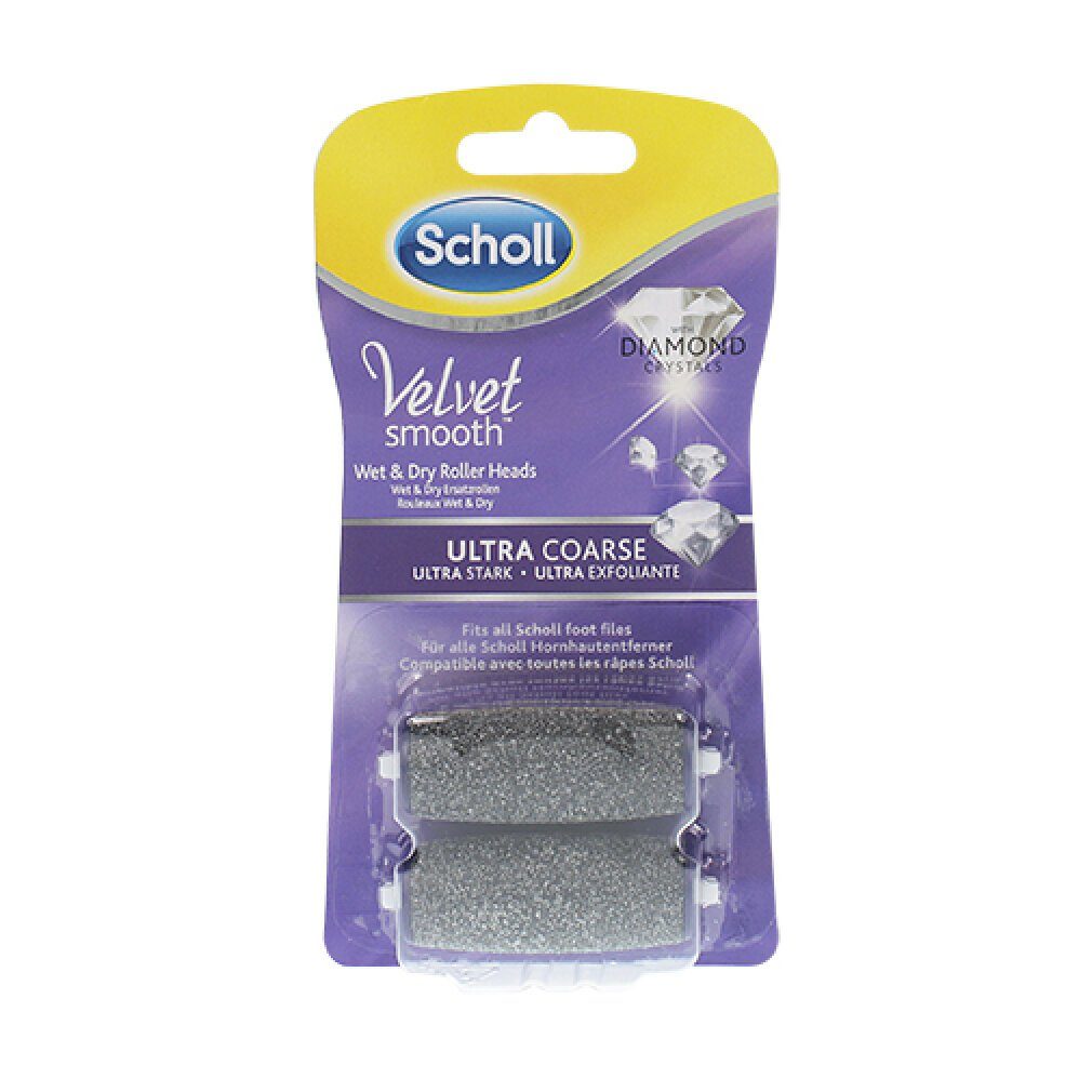 Dr. Scholl Fußcreme Dr. Velvet Smooth Ersatzköpfe mit Diamantkristallen ultra rough 2stk