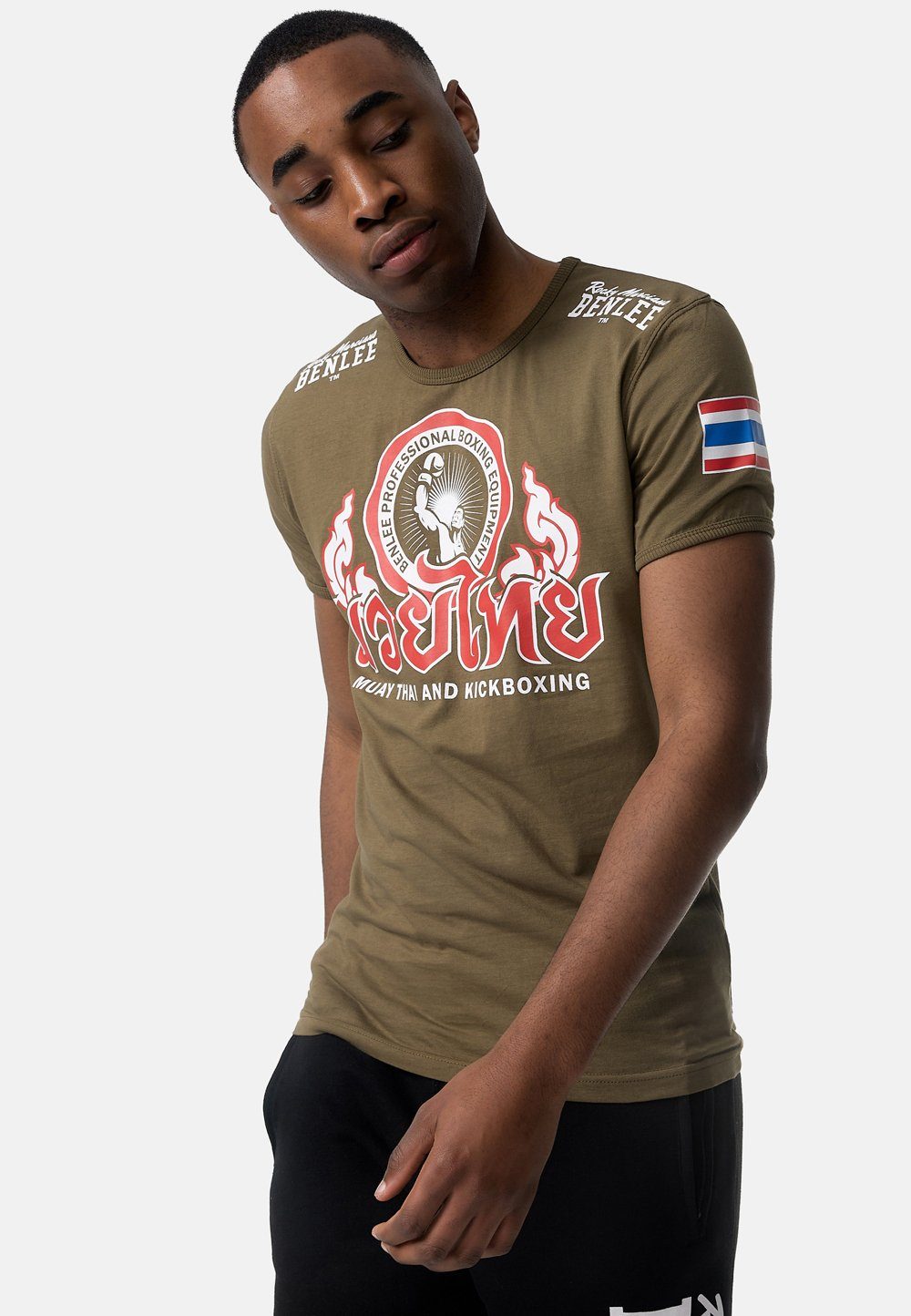 Benlee Rocky Marciano T-Shirt THAILAND Army Green