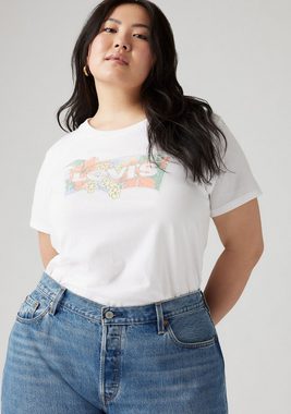 Levi's® Plus T-Shirt mit floralem Batwing-Logodruck