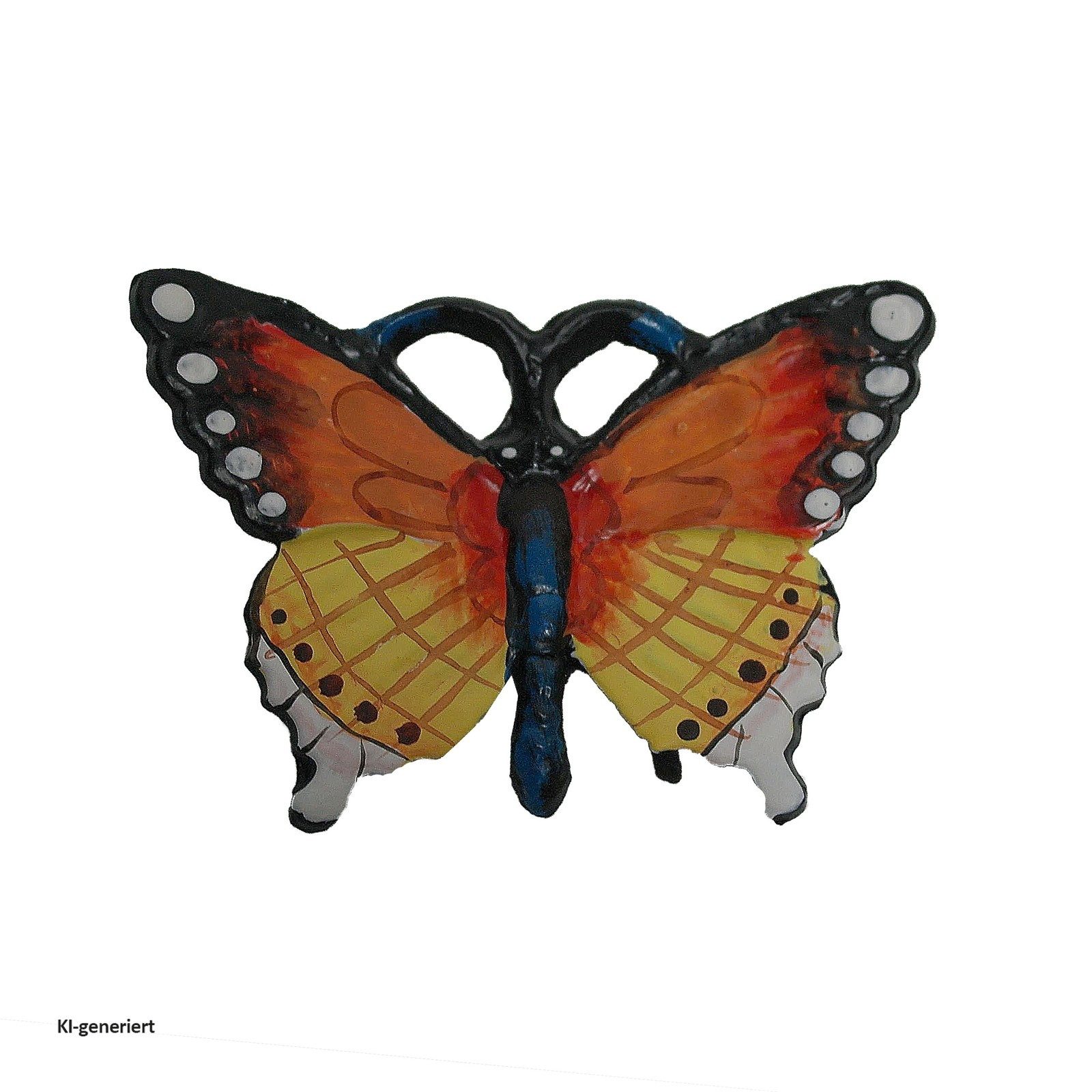 HTI-Line Wanddekoobjekt Schmetterling (Stück, 1 St., 1x Wanddeko Schmetterling, ohne Montagematerial), Wandschmuck Gusseisen Deko Tier Figur Wand Antik-Stil Gartendeko