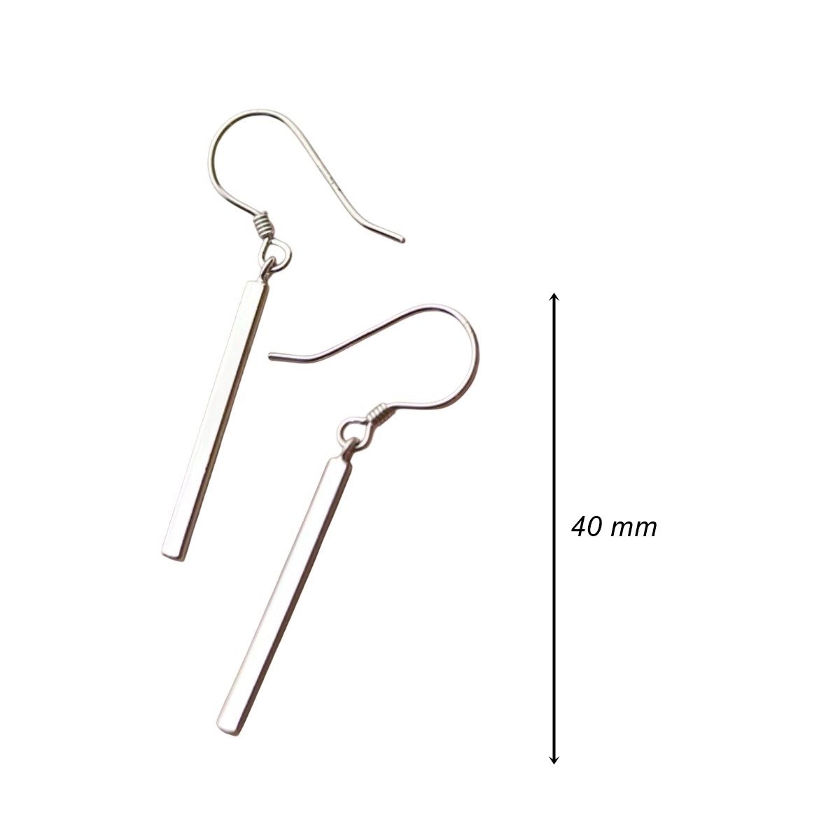 ELLAWIL Paar Ohrhaken lange Streifen Anhänger Schmuck Geschenk Silber Ohrsc günstig online kaufen