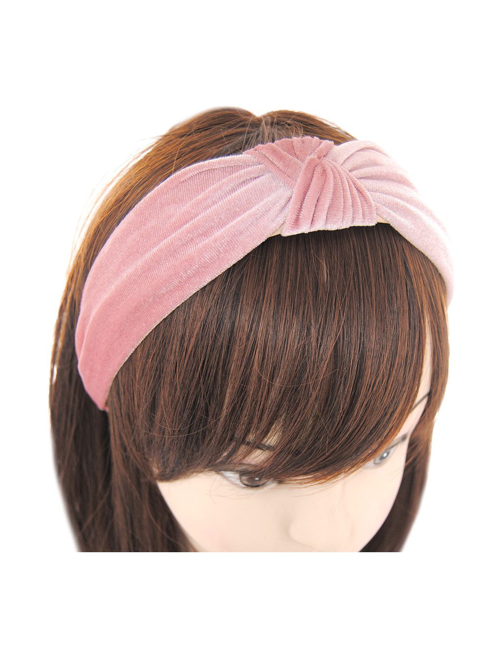 axy Haarreif Breiter Haarreif aus Samt mit Knoten, Vintage Damen Haareifen Haarband