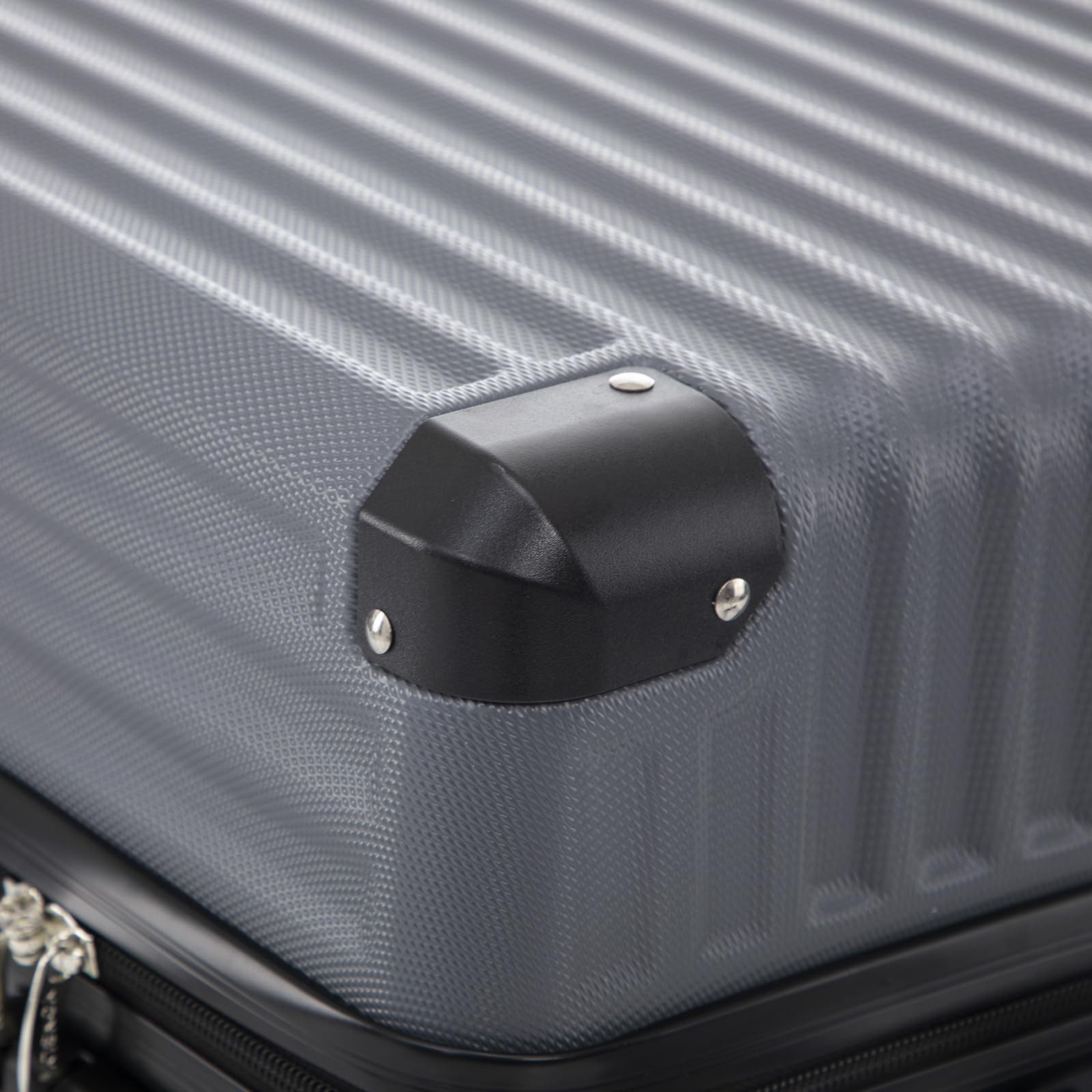 YONSLY Koffer Hartschalen-Reisekoffer Trolley Handgepäck, 4 Rollen, ABS-Hartschale, Zahlenschloss, weicher Gummigriff