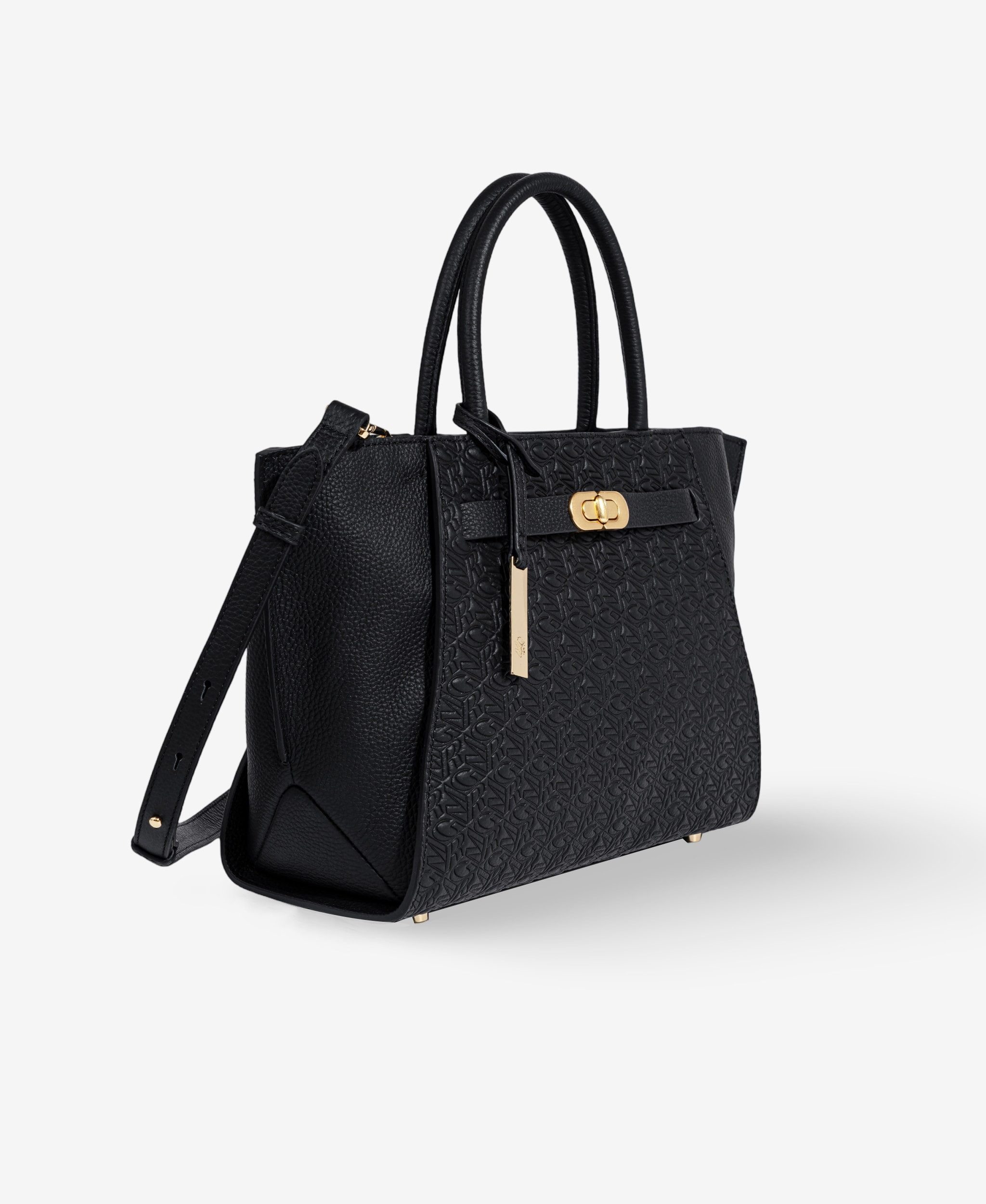 GLAMIRA Handtasche Lysandra Schwarzer Shopper (1-tlg), echt Leder, mit geräumigem Hauptfach