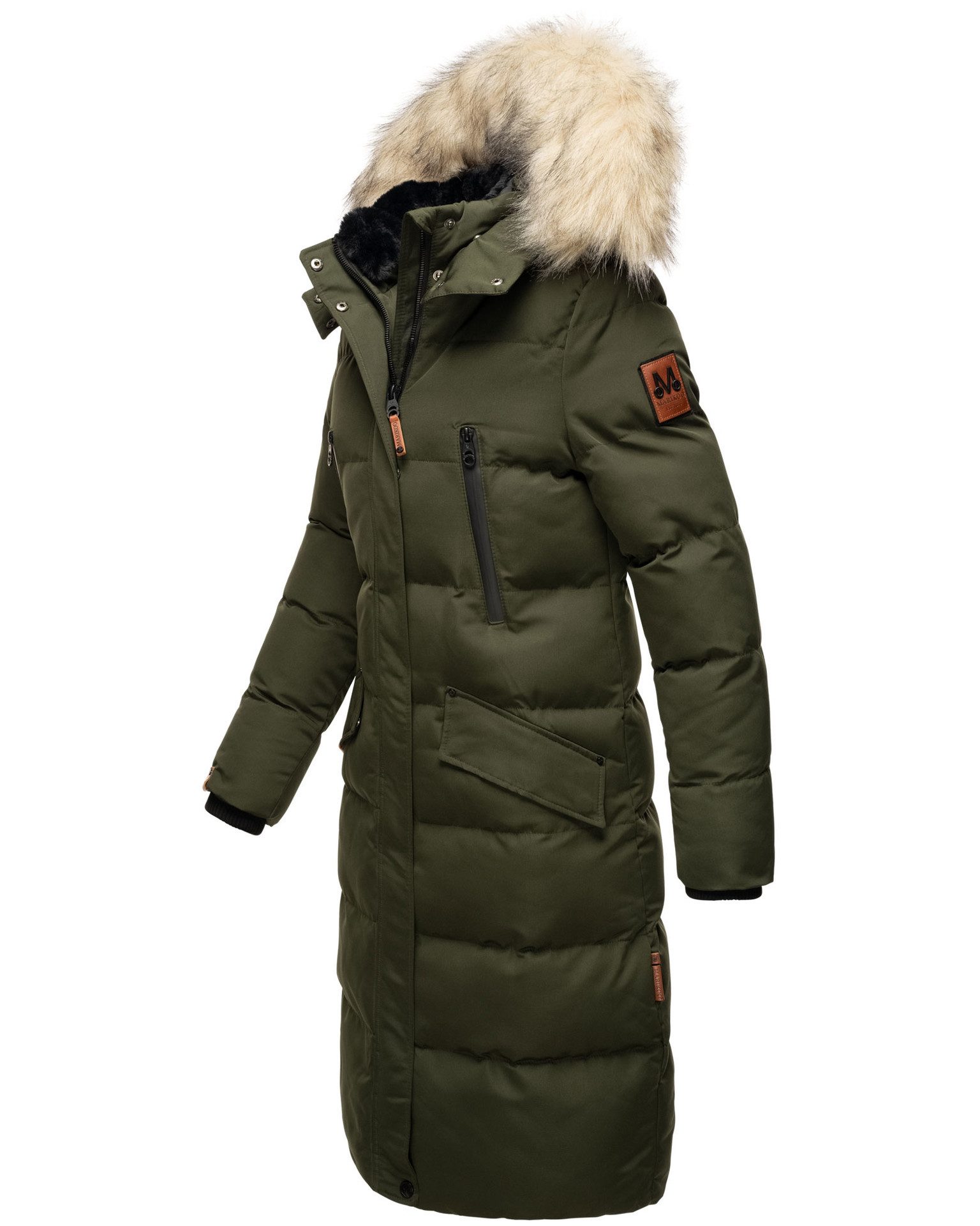 Marikoo Schneejacke Marikoo Schneesternchen Damen Winter Steppjacke B890 langer Parka mit abnehmbarer Kapuze – Bild 5 von 5