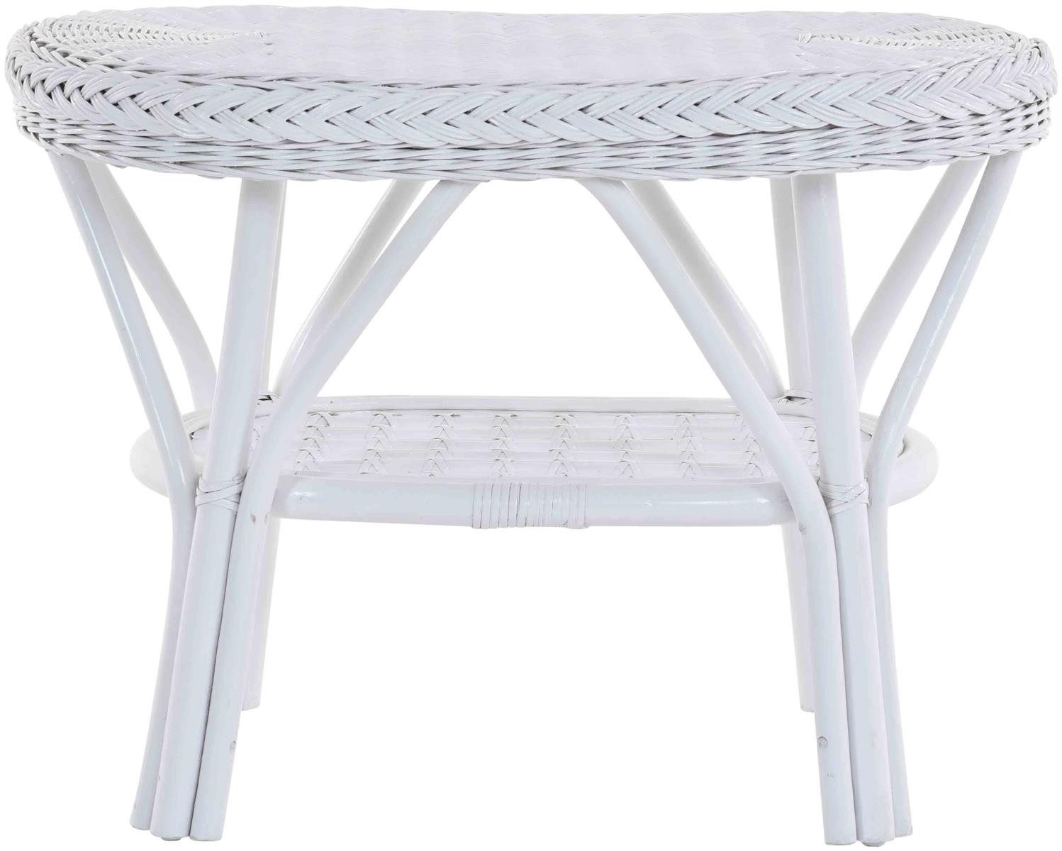 Krines Home Beistelltisch Rattan-Tisch/Ovaler Beistelltisch/Couchtisch Rattantisch Ablage Oval, Oval