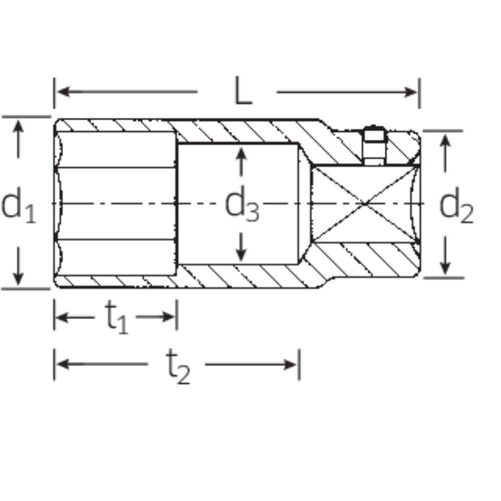 Stahlwille Steckschlüssel Steckschlüsseleinsatz 3/4″ 24 mm 05020024