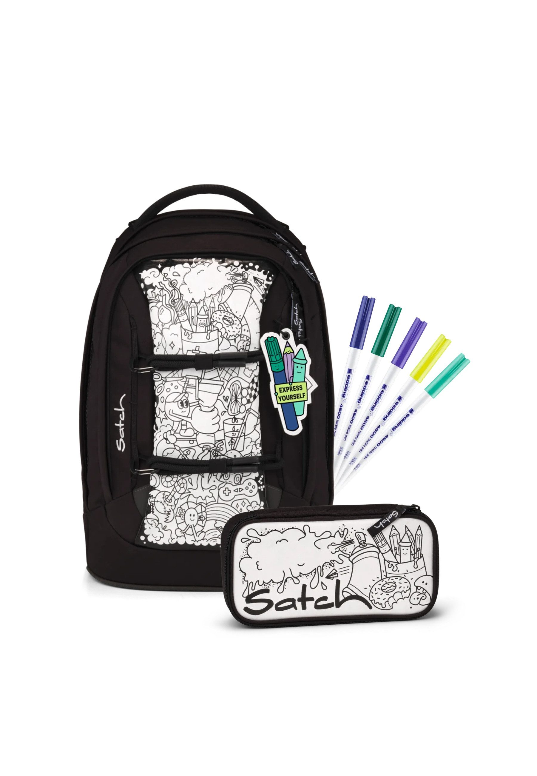 Satch Schulranzen pack set (4-tlg), größenverstellbares Rückensystem