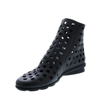 arche Dato Sommerstiefelette, Vachette fast (Glattled), Noir, Latexsohle Reißverschlussstiefel