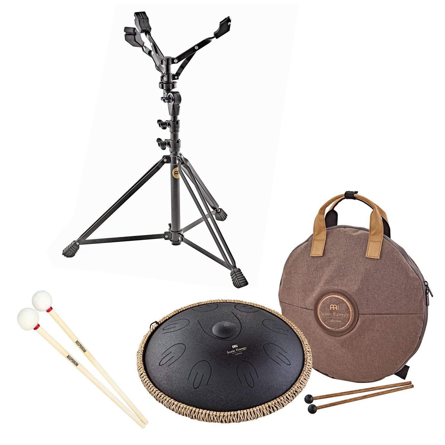 Steel Tongue Drum MEINL Sonic Energy OSTD1BK Tongue Drum mit Ständer