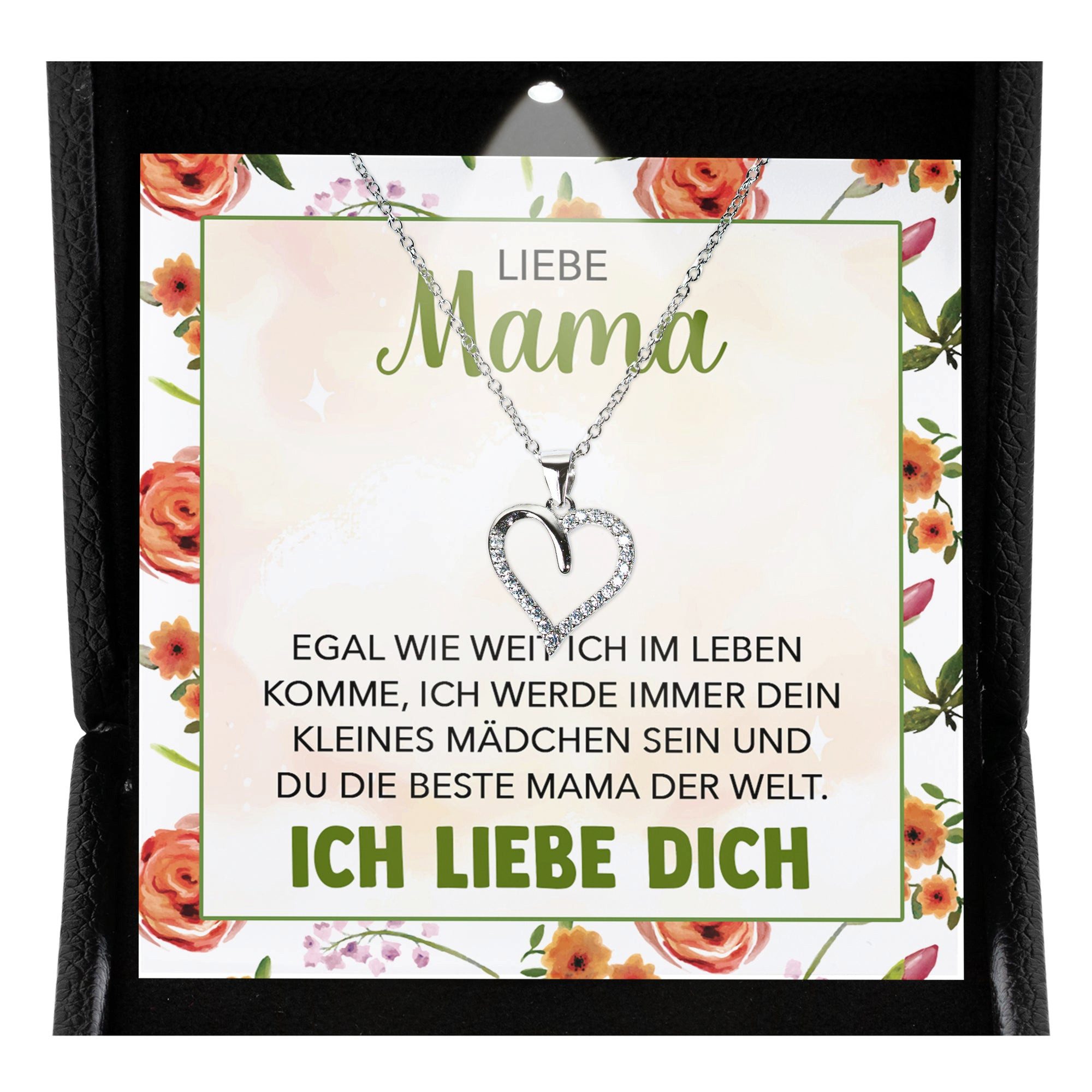 Schmuckset Liebe Mama Geschenk von Tochter Frauen Halskette Muttertag Damen Schmu