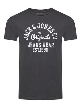 Jack & Jones T-Shirt Herren Logoprintshirt JJLINO Regualar Fit (4-tlg) Kurzarm Tee Shirt mit Rundhalsausschnitt aus 100% Baumwolle